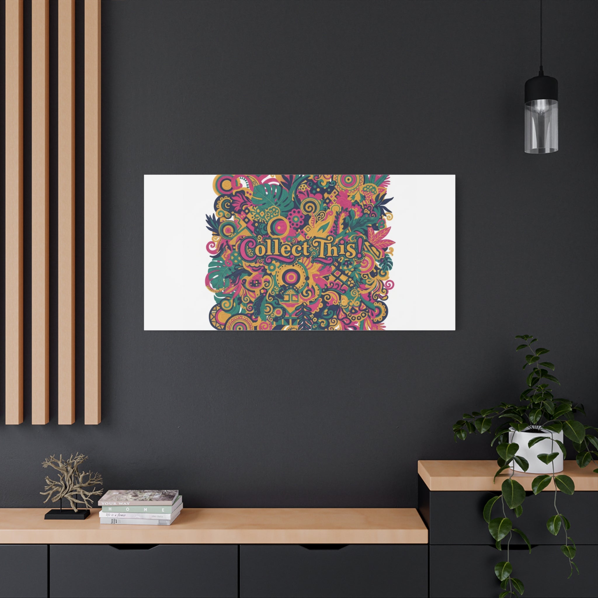 Collect This! Maximalist Floral Collage Canvas | Bold Boho Pattern, Colorful Ornament