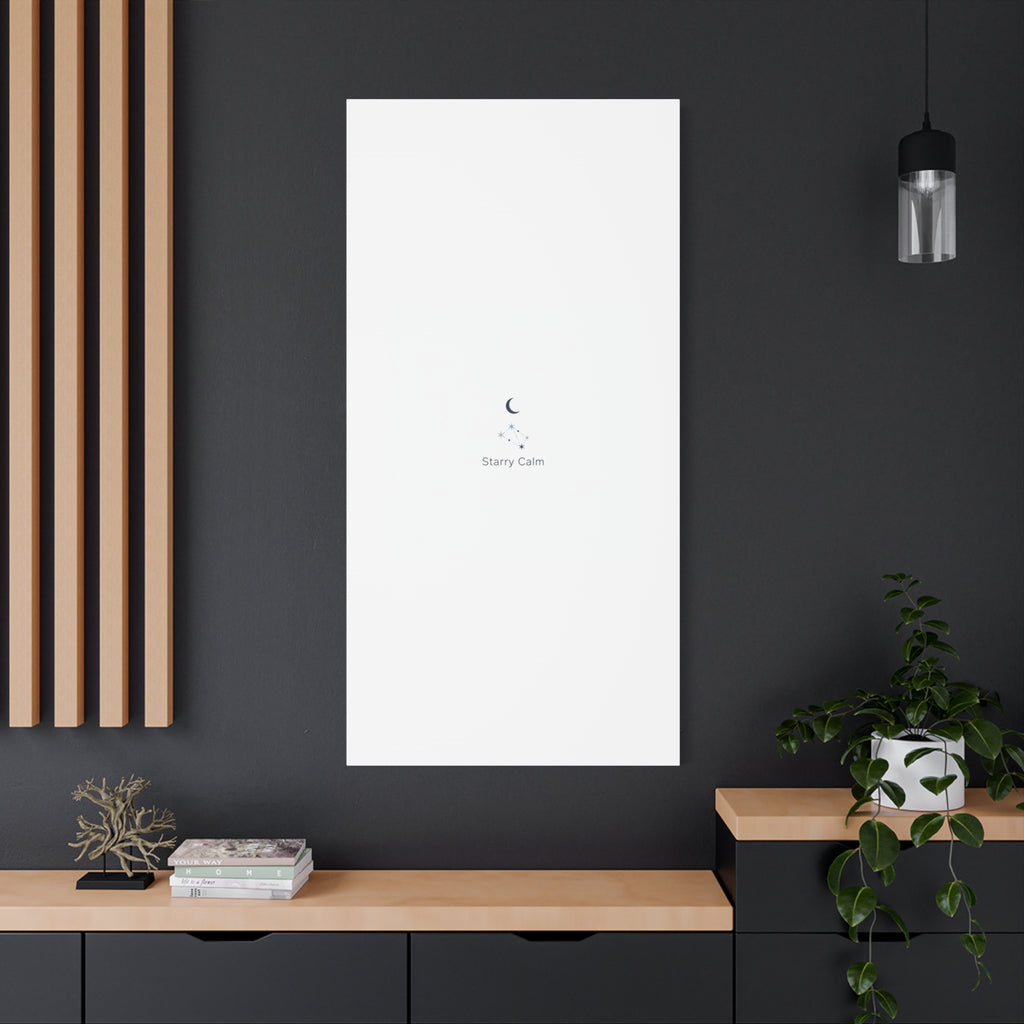 Starry Calm Moon & Constellation Canvas, minimal astrology art print