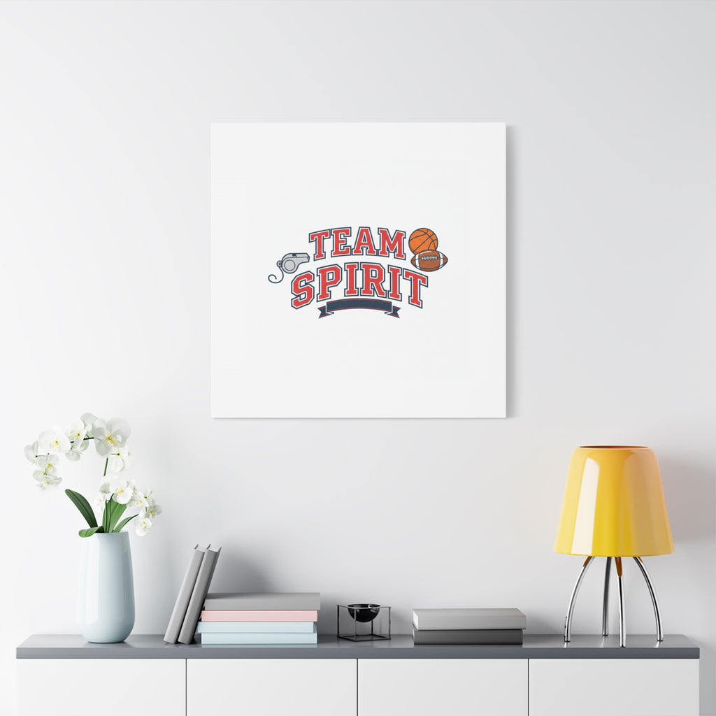 Team Spirit varsity crest Canvas
