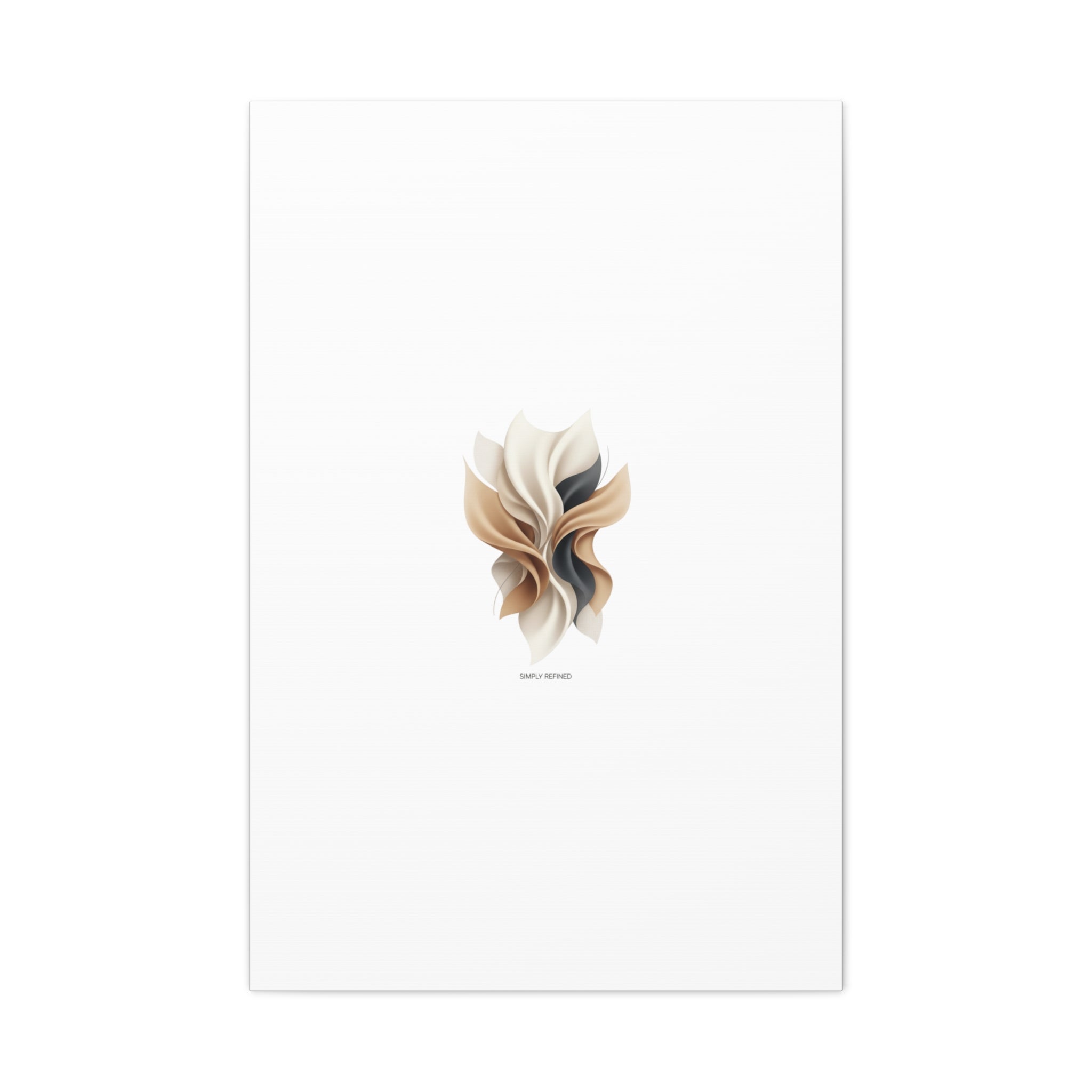 Neutral Abstract Bloom Canvas, Matte Stretched Canvas | Quiet Luxury, Minimalist Wall Art