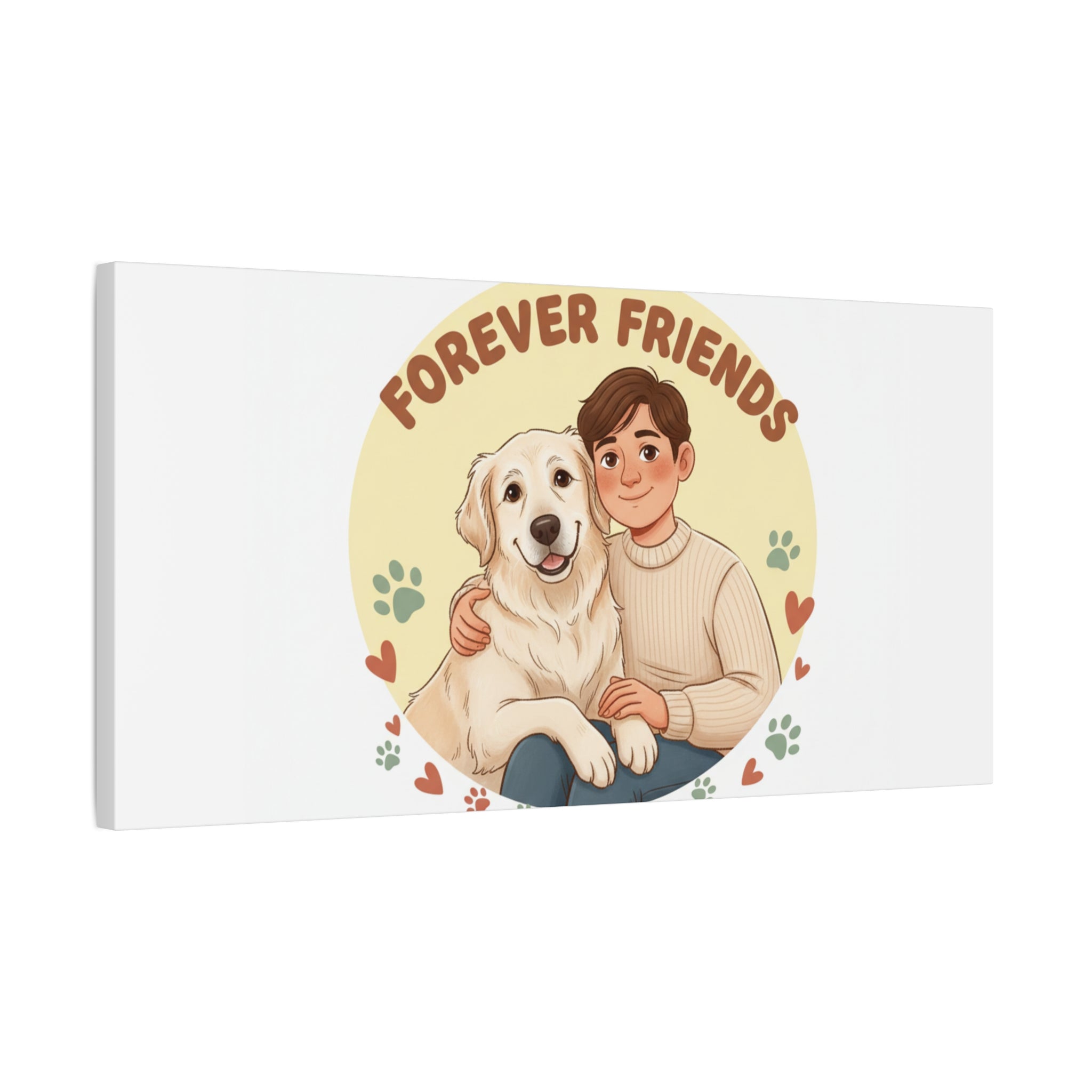 Forever Friends Dog Wall Art, Pet Canvas, Senior Dog Print | Pet-Centric Holiday