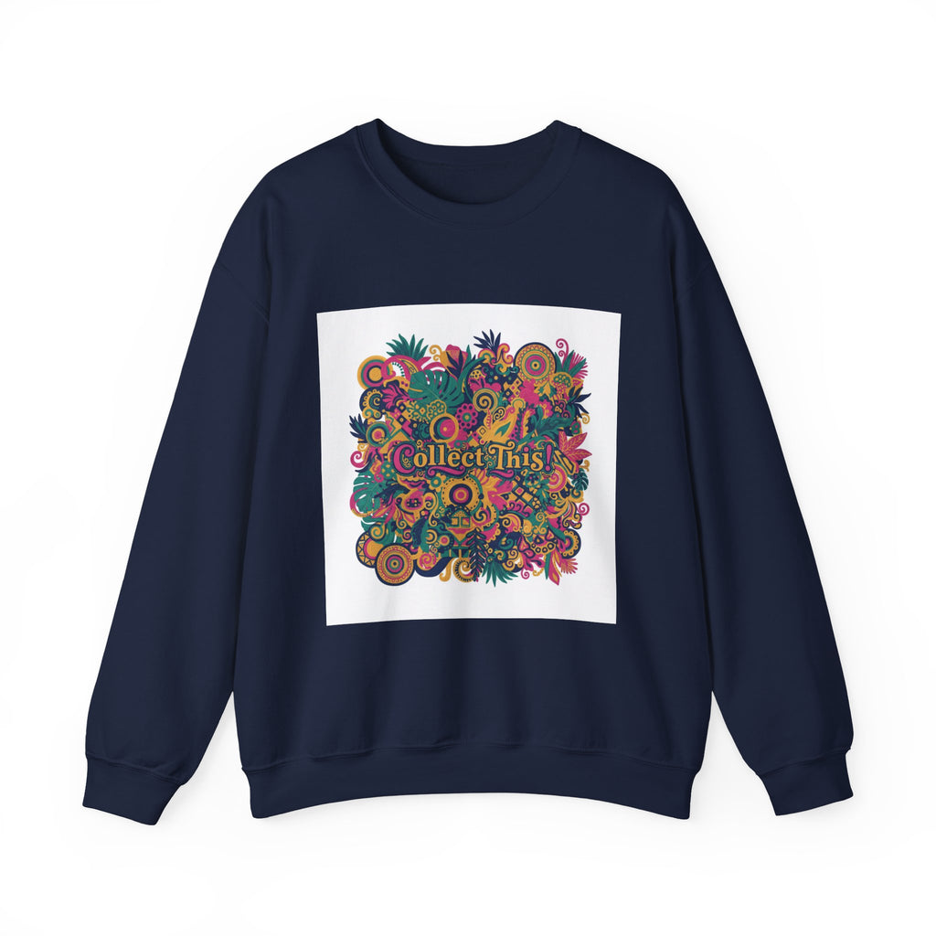 Collect This floral collage Sweatshirt | Maximalist boho collage, bold floral stripes