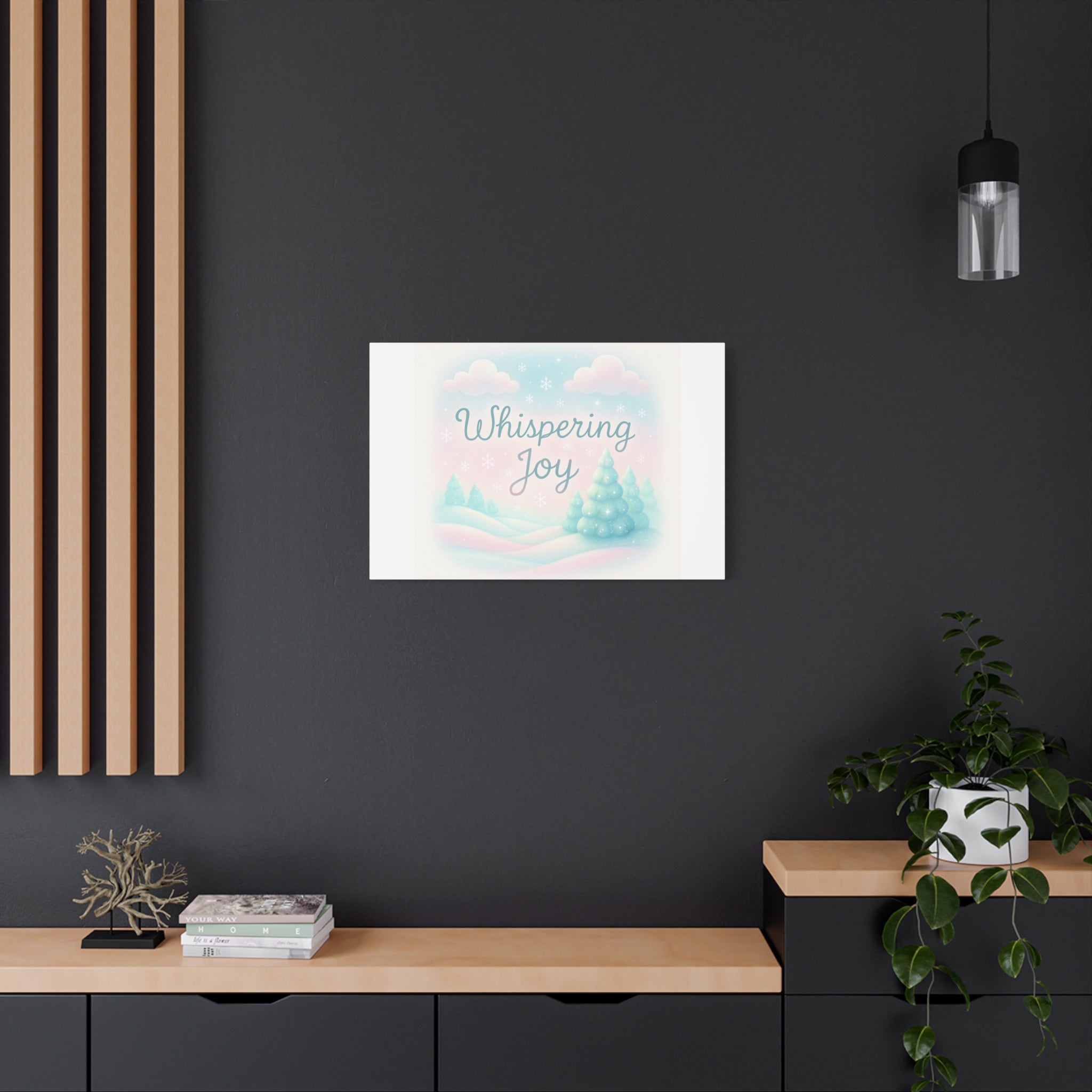 Canvas Wall Art — "Whispering Joy" Pastel Winter Landscape