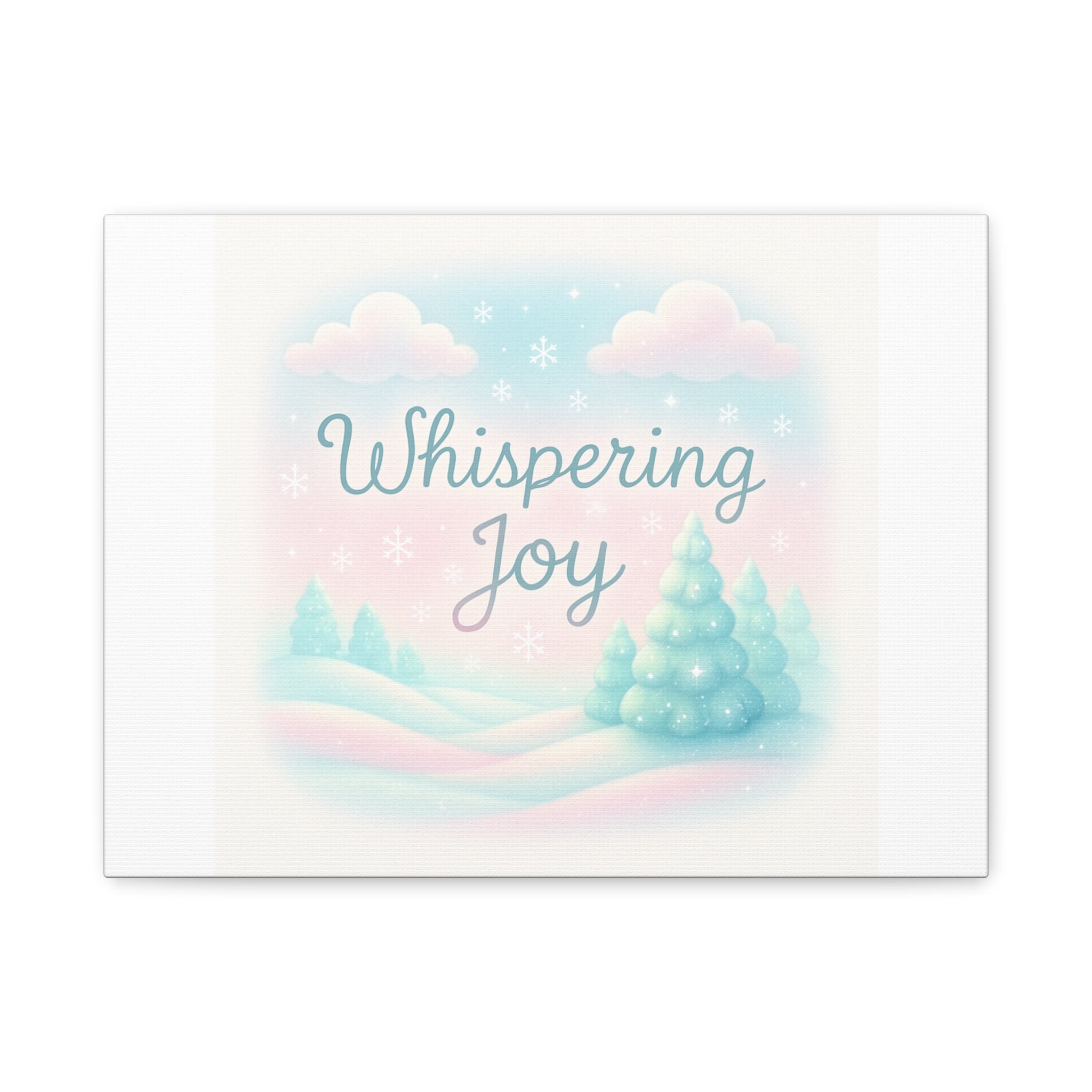 Canvas Wall Art — "Whispering Joy" Pastel Winter Landscape