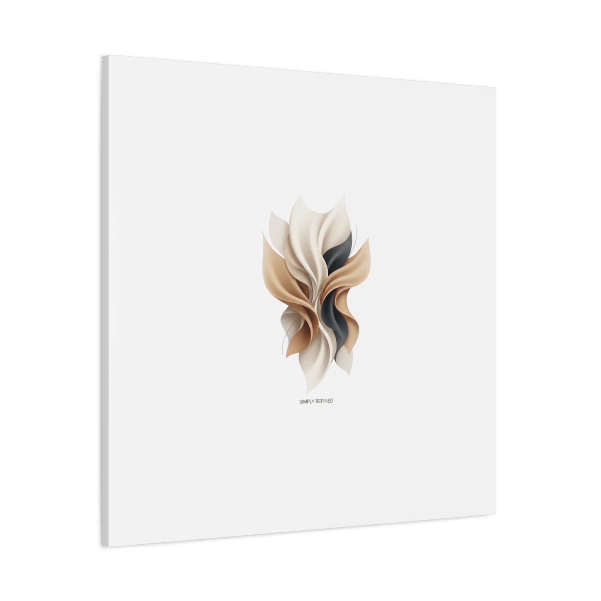 Neutral Abstract Bloom Canvas, Matte Stretched Canvas | Quiet Luxury, Minimalist Wall Art
