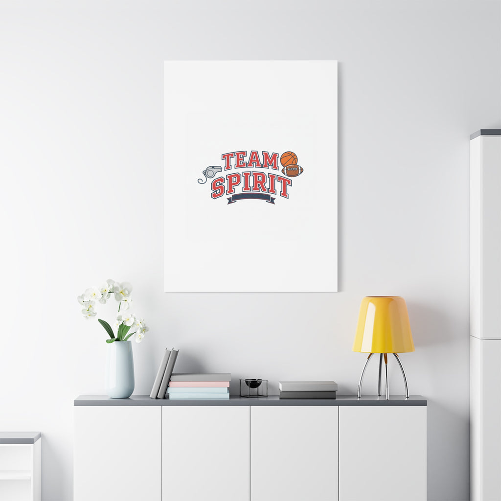 Team Spirit varsity crest Canvas
