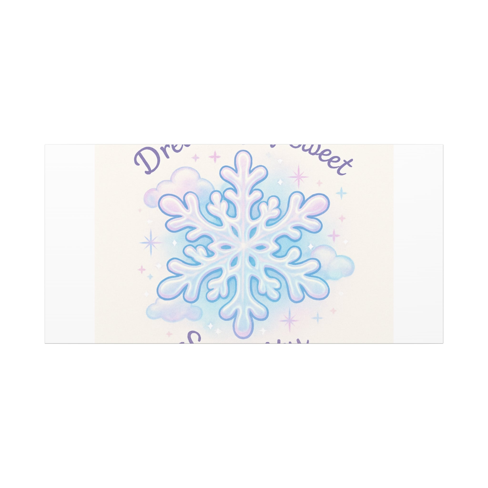 Canvas Wall Art - "Dreaming of Sweet Serenity" Snowflake Illustration