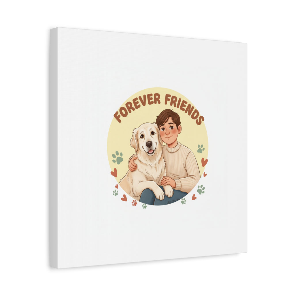 Forever Friends Dog Wall Art, Pet Canvas, Senior Dog Print | Pet-Centric Holiday