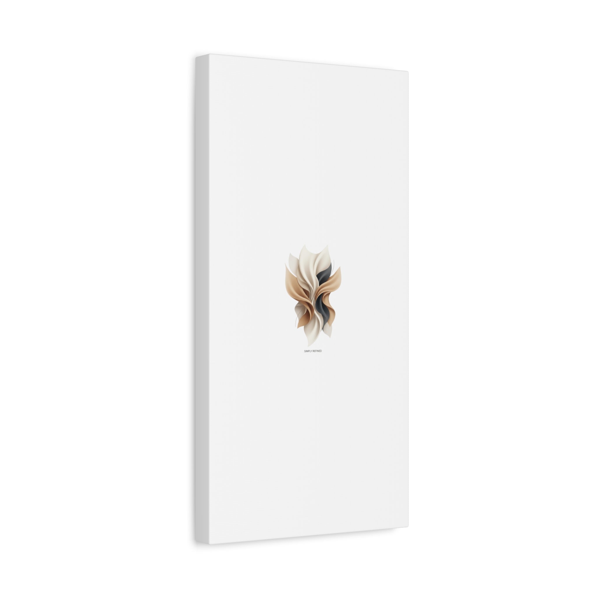 Neutral Abstract Bloom Canvas, Matte Stretched Canvas | Quiet Luxury, Minimalist Wall Art