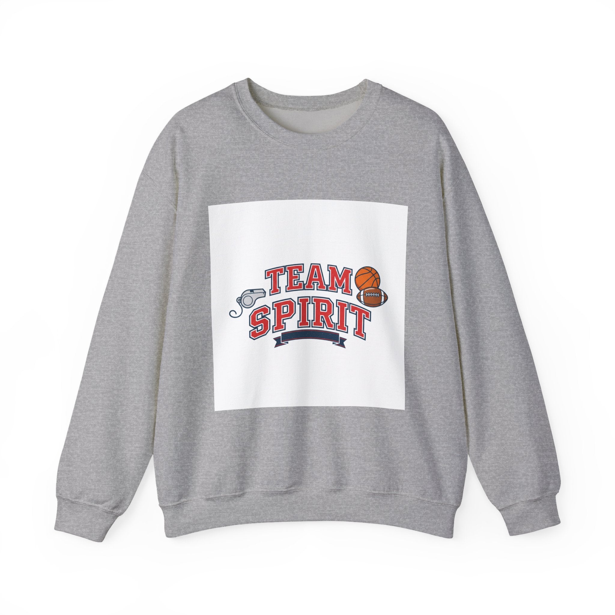 Team Spirit Crewneck Sweatshirt | Varsity/Collegiate, Athletic Block Letter