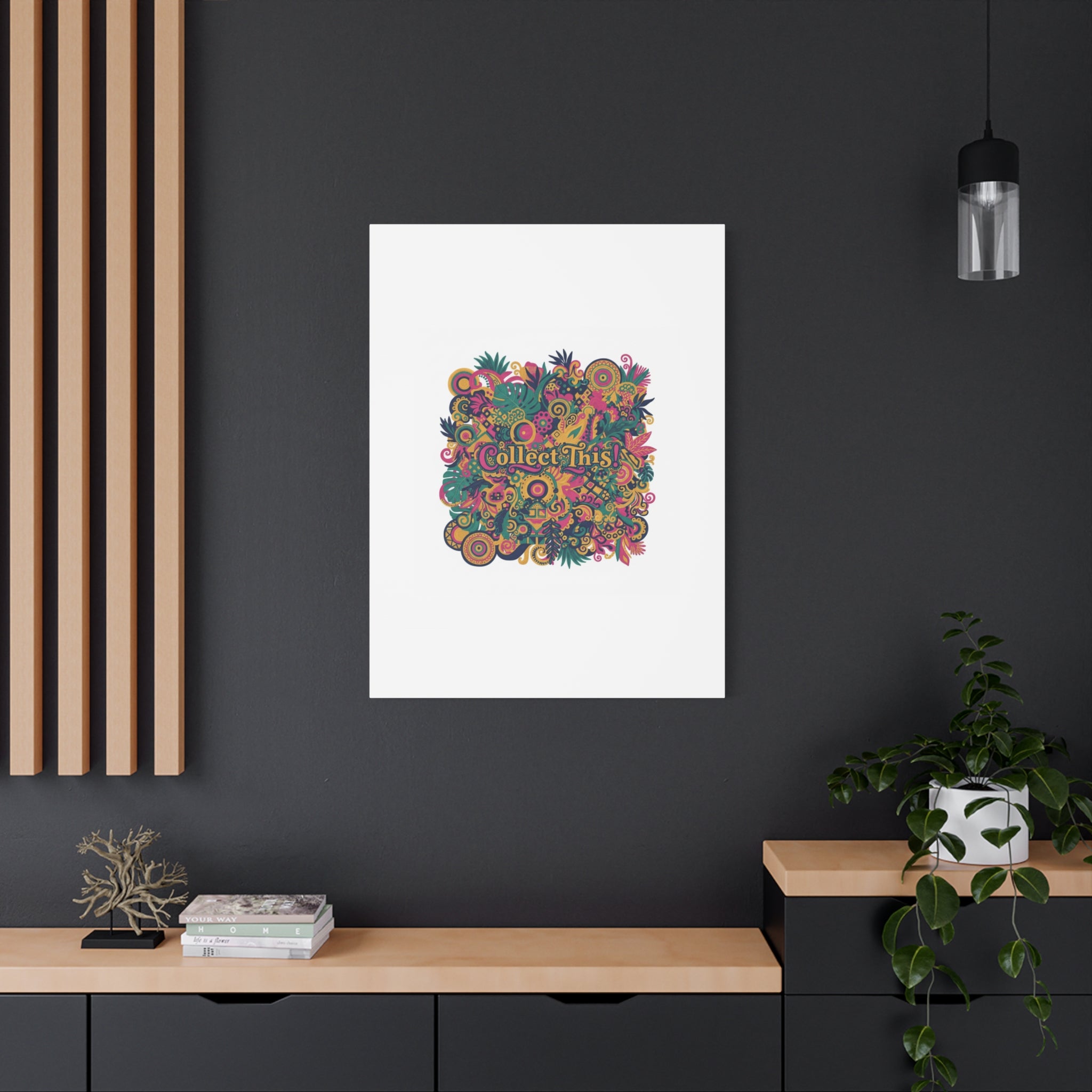 Collect This! Maximalist Floral Collage Canvas | Bold Boho Pattern, Colorful Ornament