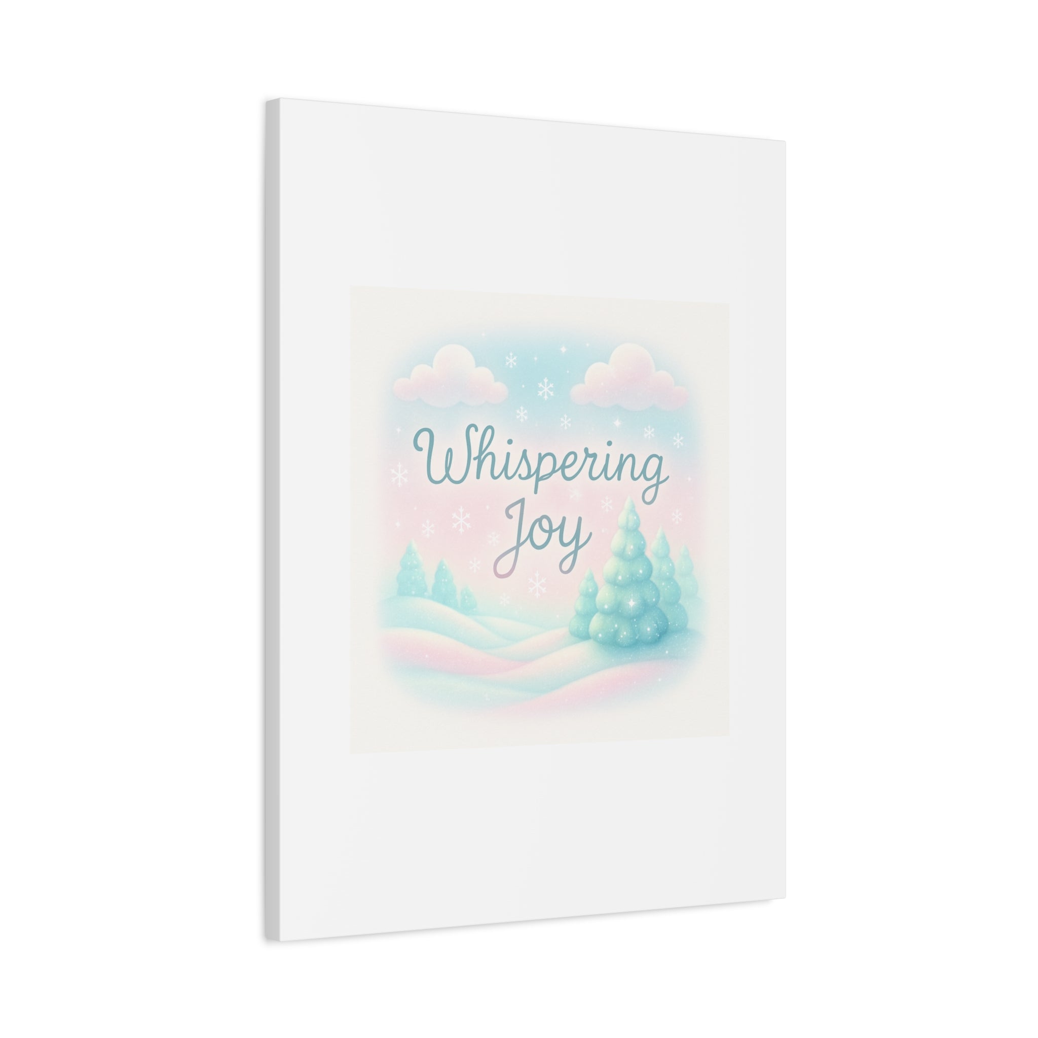 Canvas Wall Art — "Whispering Joy" Pastel Winter Landscape
