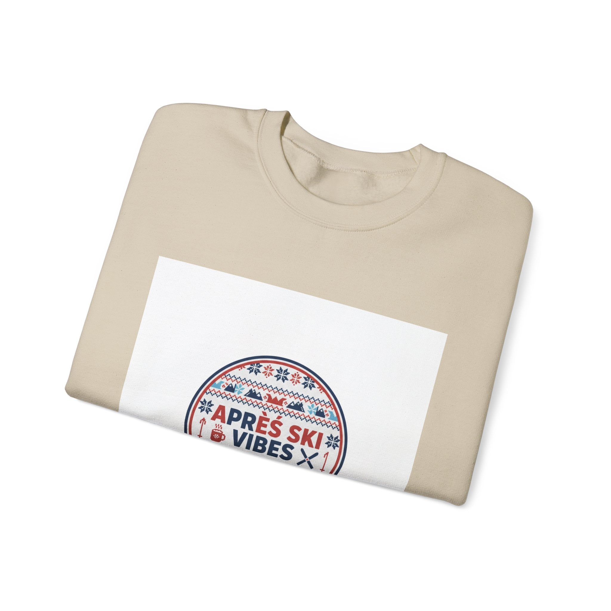 Après Ski Vibes Crewneck Sweatshirt | Fair Isle Ski Lodge Graphic