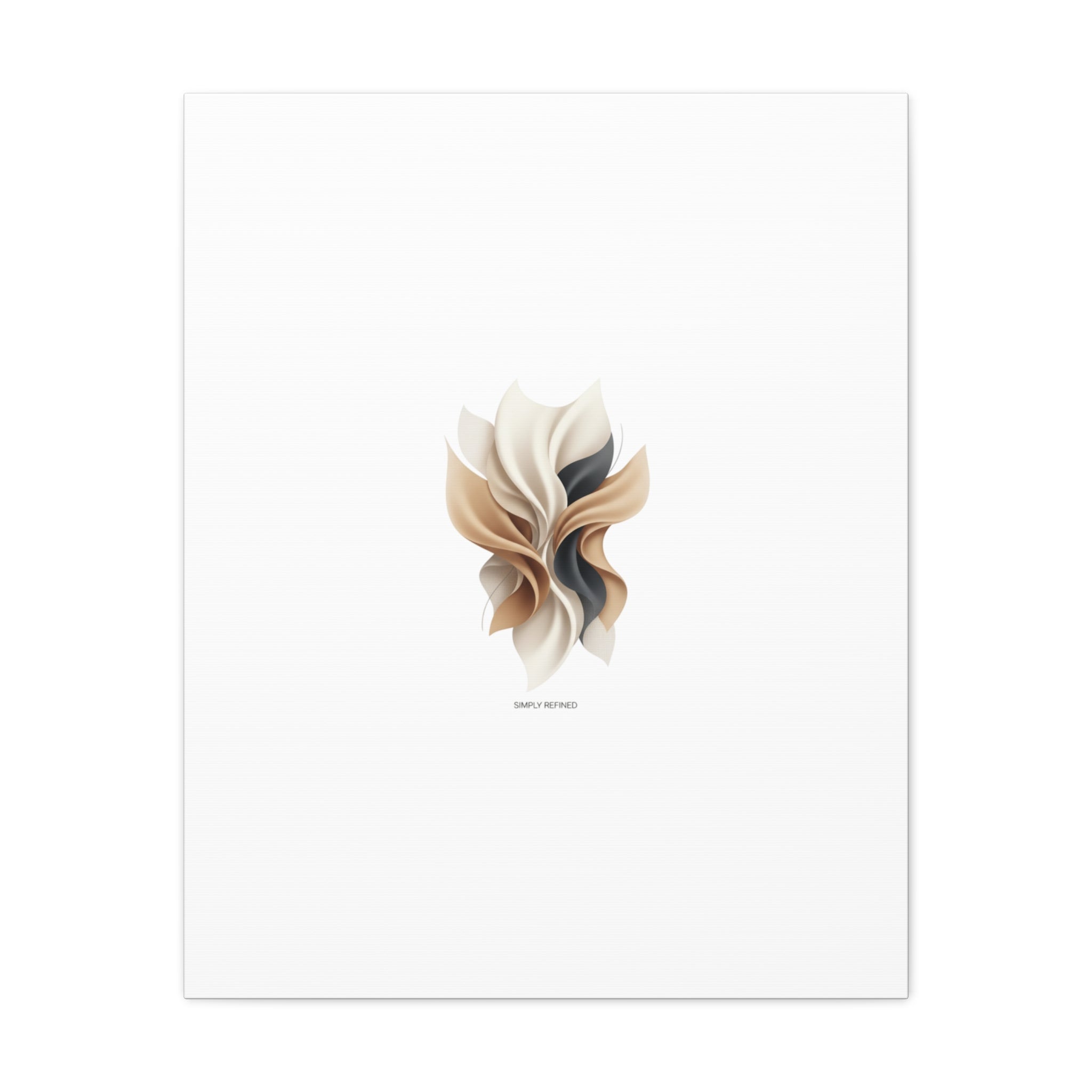 Neutral Abstract Bloom Canvas, Matte Stretched Canvas | Quiet Luxury, Minimalist Wall Art