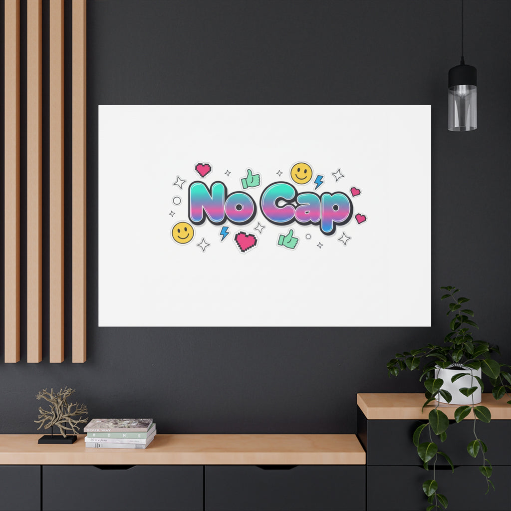 No Cap Canvas | Gen-Z Slang, Internet Lingo Wall Art