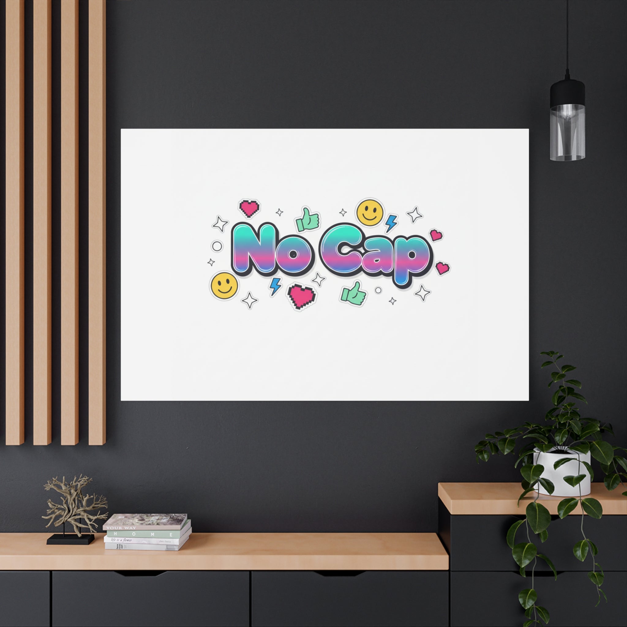No Cap Canvas | Gen-Z Slang, Internet Lingo Wall Art