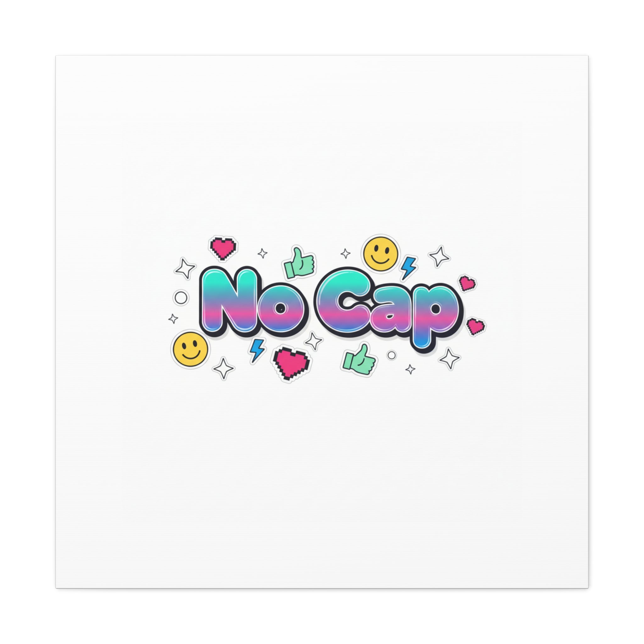 No Cap Canvas | Gen-Z Slang, Internet Lingo Wall Art