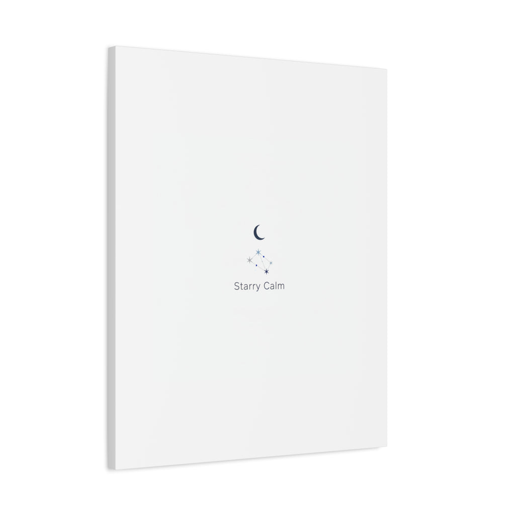 Starry Calm Moon & Constellation Canvas, minimal astrology art print