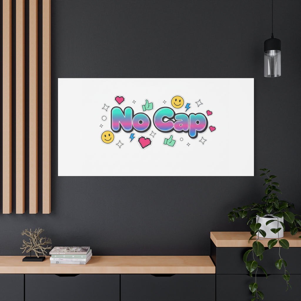 No Cap Canvas | Gen-Z Slang, Internet Lingo Wall Art