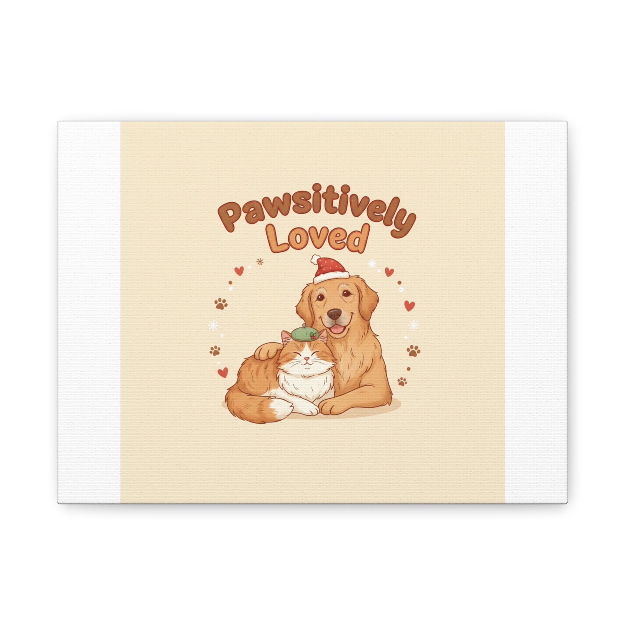 Pawsitively Loved Canvas, Pet Holiday Wall Art | Senior Dog Christmas Decor