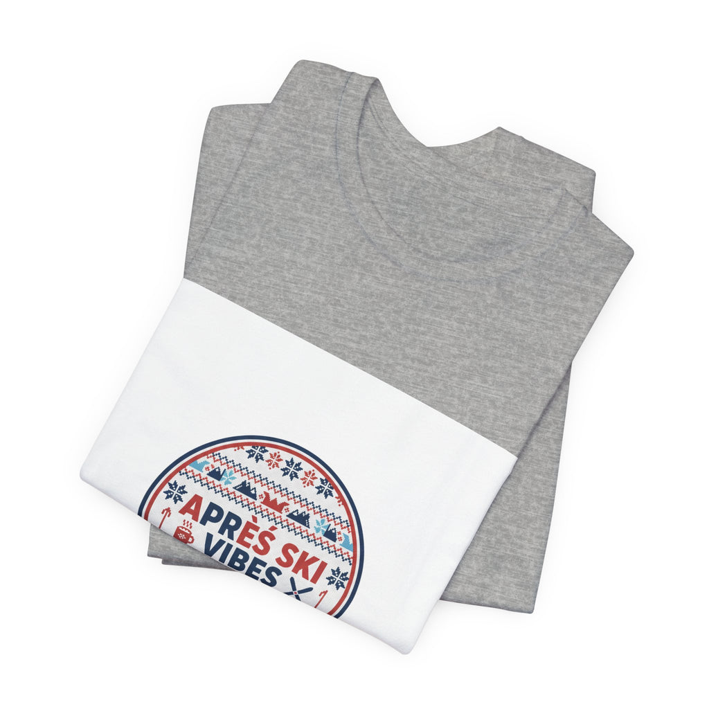 Après Ski Vibes Tee | Fair Isle sweater tee, mountain lodge graphic