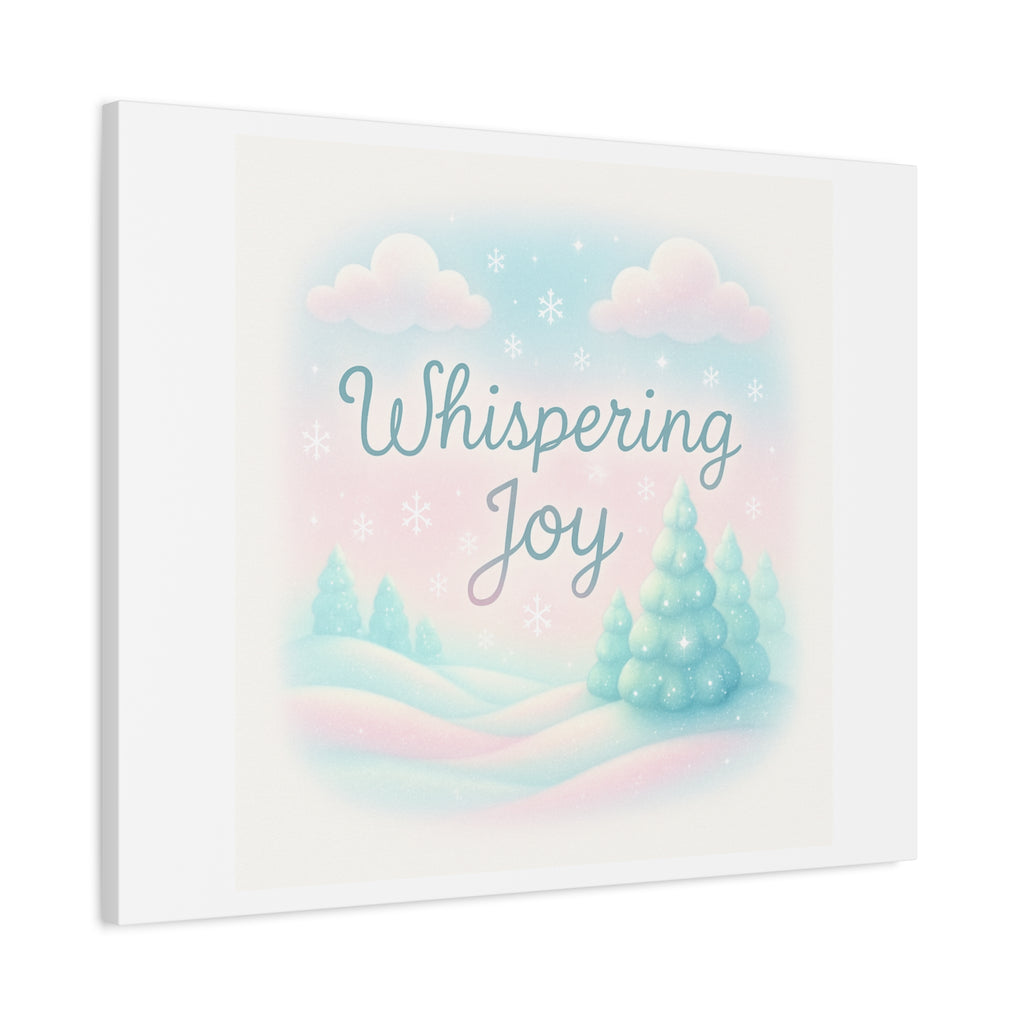 Canvas Wall Art — "Whispering Joy" Pastel Winter Landscape