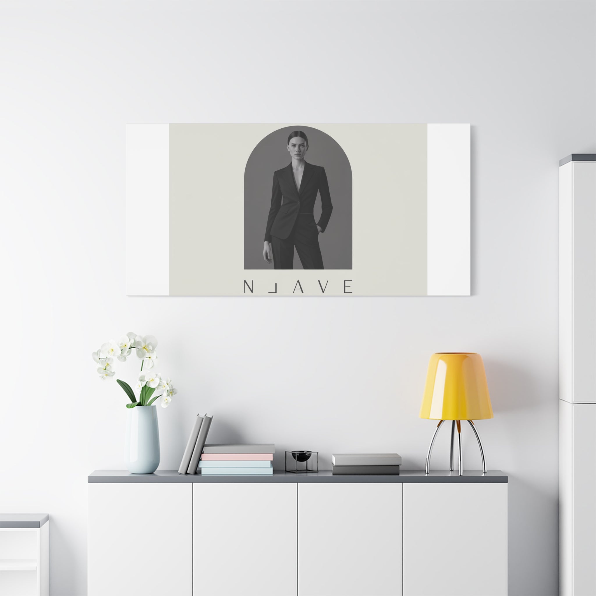 Monochrome Minimal Fashion Print, Canvas
