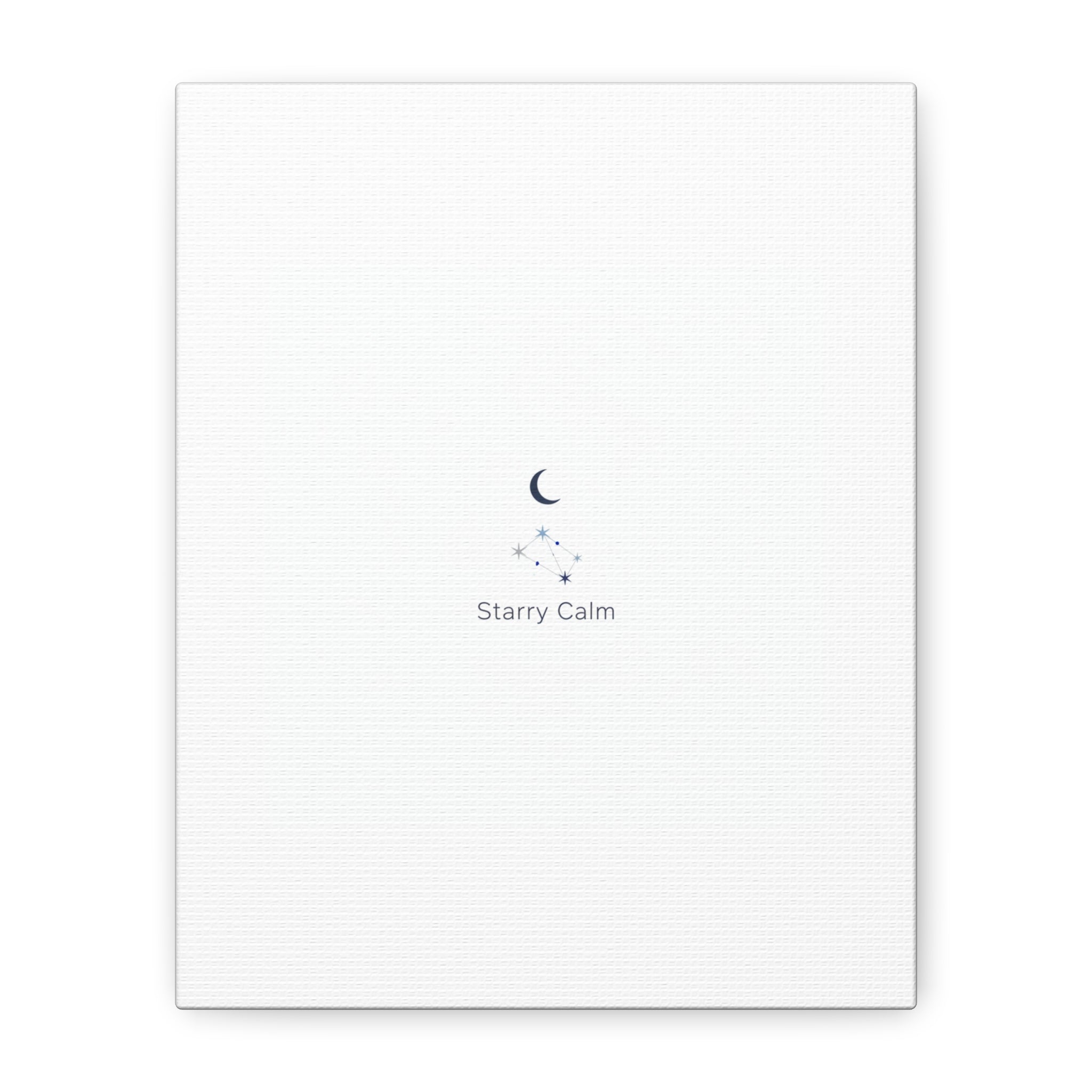 Starry Calm Moon & Constellation Canvas, minimal astrology art print