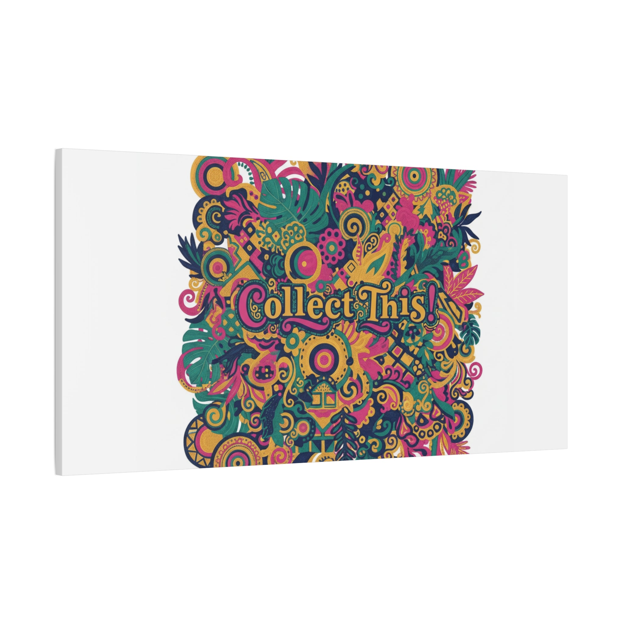 Collect This! Maximalist Floral Collage Canvas | Bold Boho Pattern, Colorful Ornament