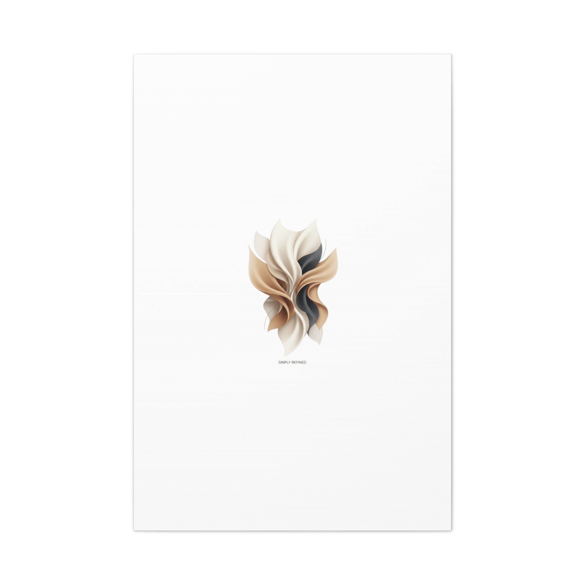 Neutral Abstract Bloom Canvas, Matte Stretched Canvas | Quiet Luxury, Minimalist Wall Art