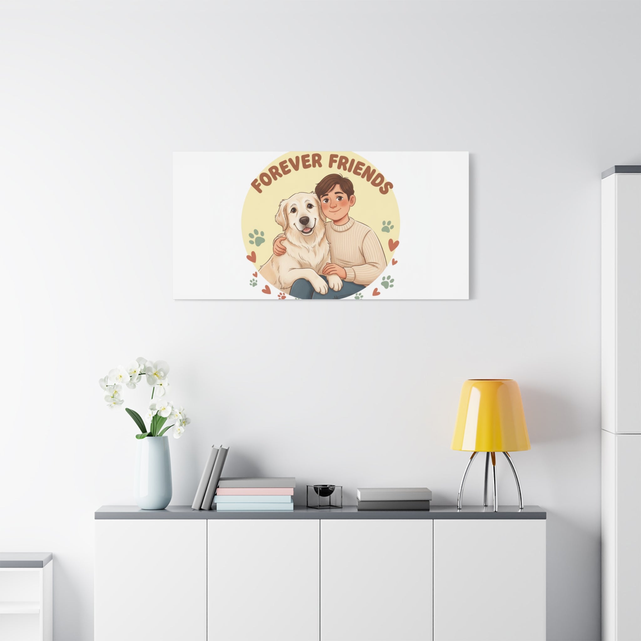 Forever Friends Dog Wall Art, Pet Canvas, Senior Dog Print | Pet-Centric Holiday