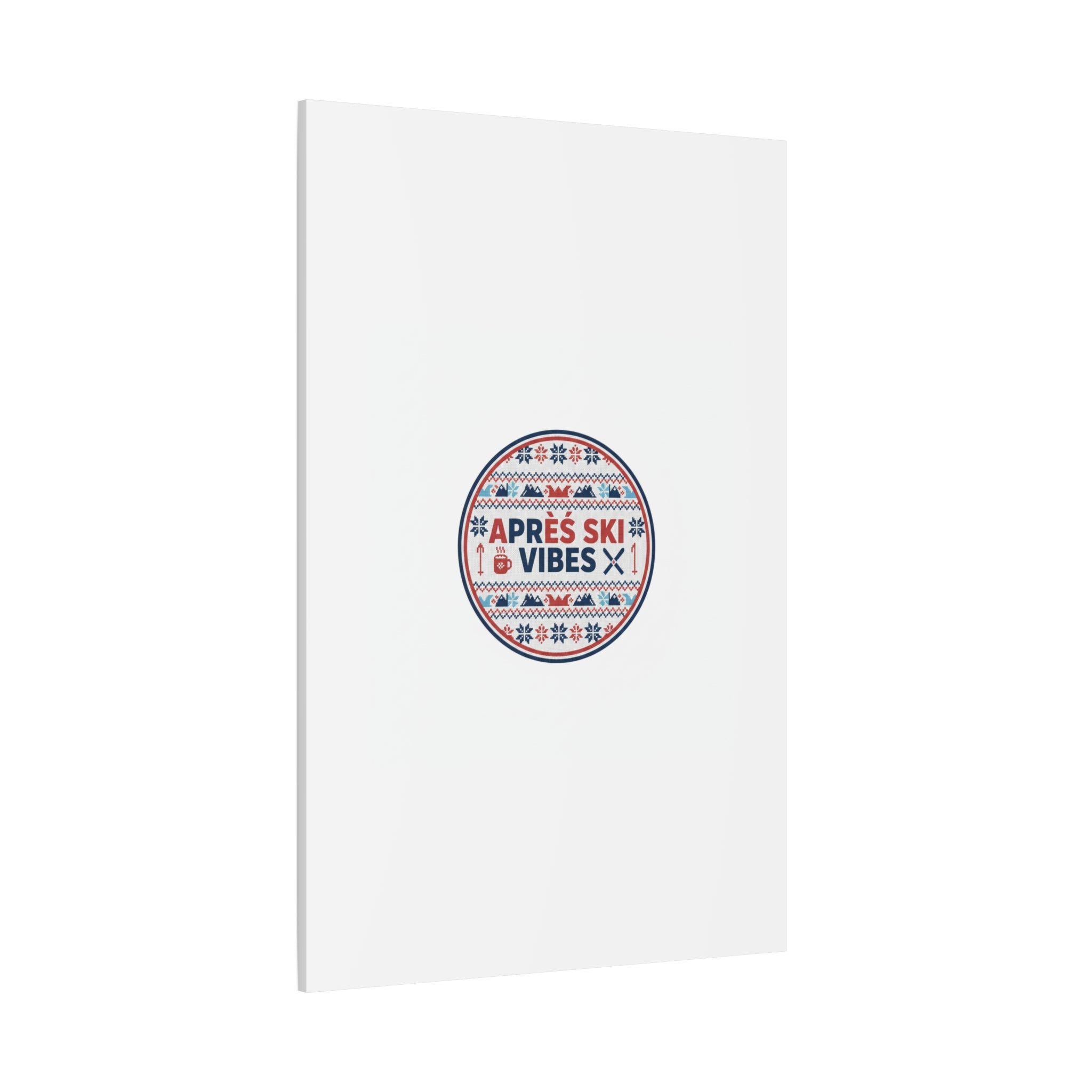 Après Ski Vibes Canvas, Fair Isle Ski Lodge Wall Art | Mountain Chalet Decor