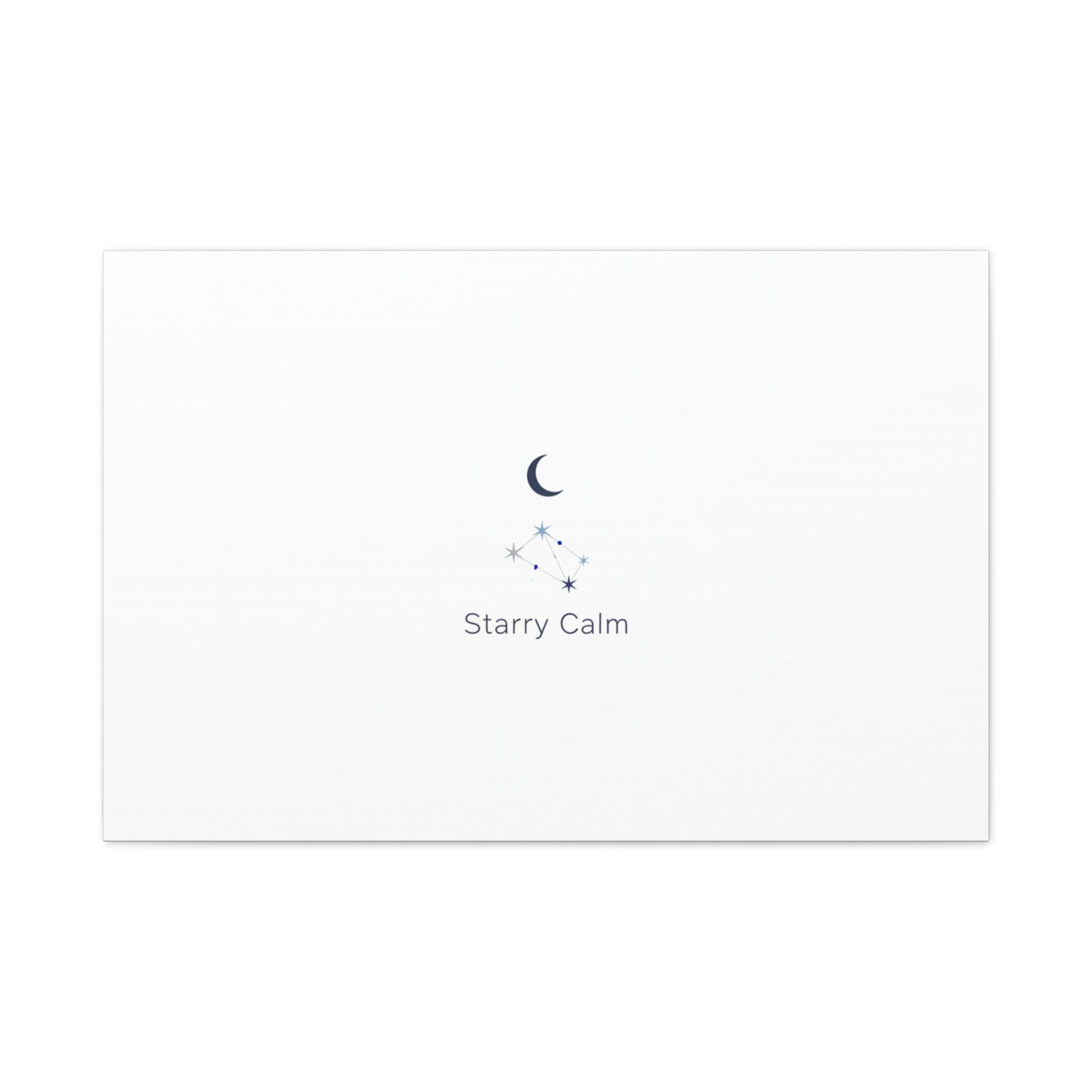 Starry Calm Moon & Constellation Canvas, minimal astrology art print