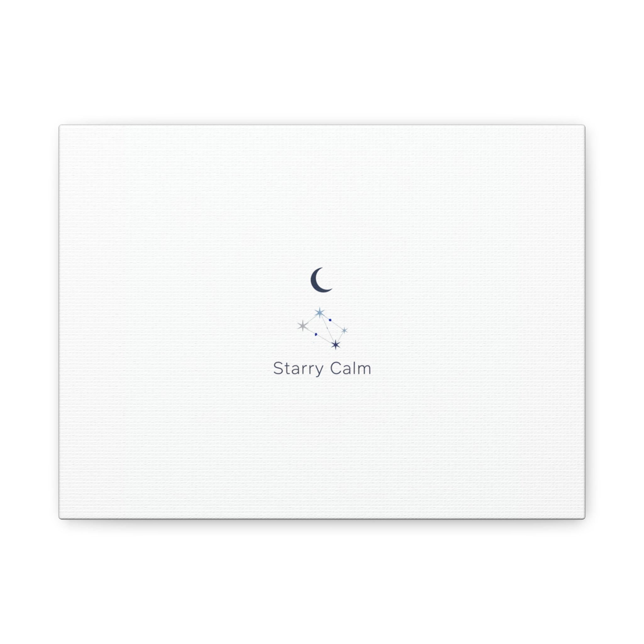 Starry Calm Moon & Constellation Canvas, minimal astrology art print