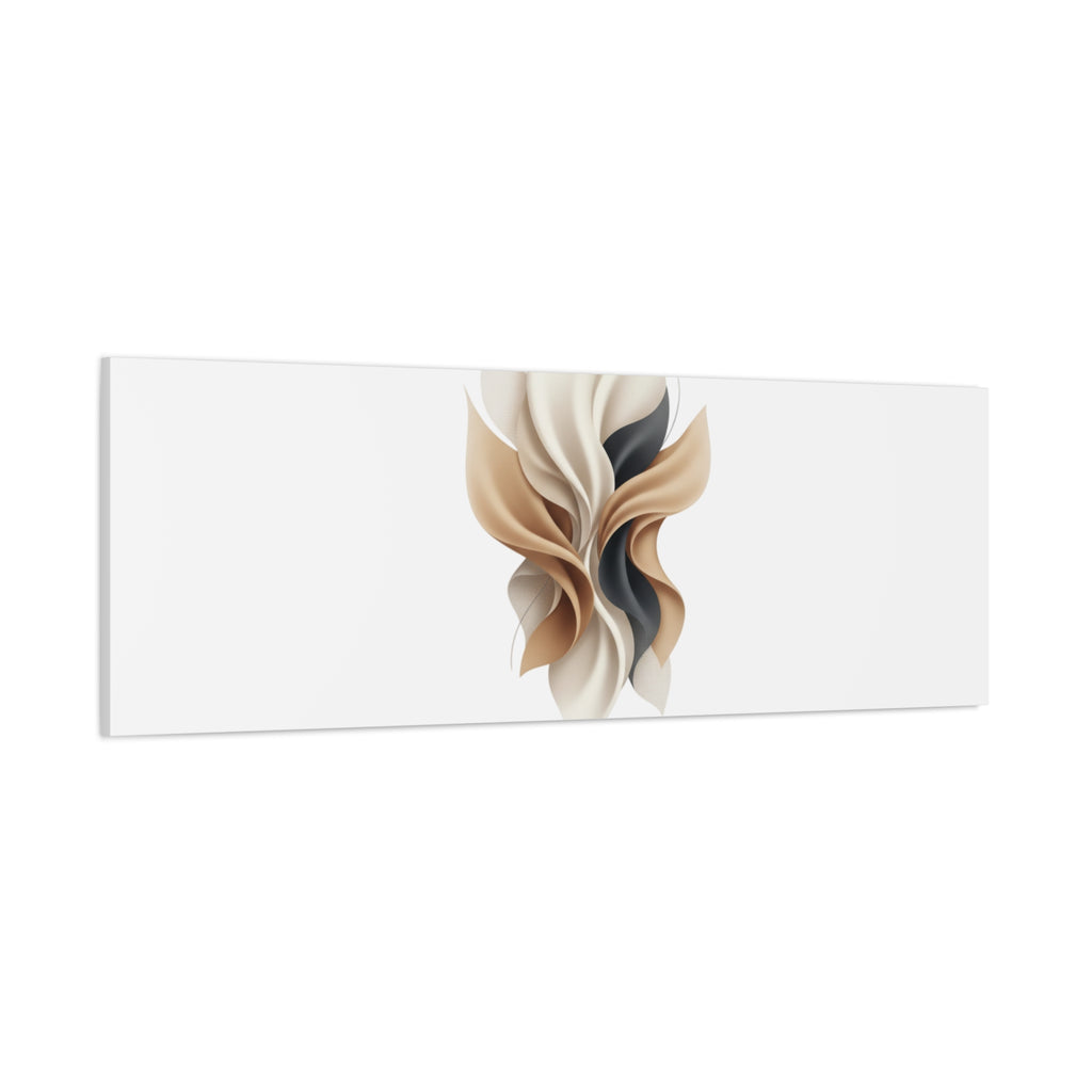 Neutral Abstract Bloom Canvas, Matte Stretched Canvas | Quiet Luxury, Minimalist Wall Art