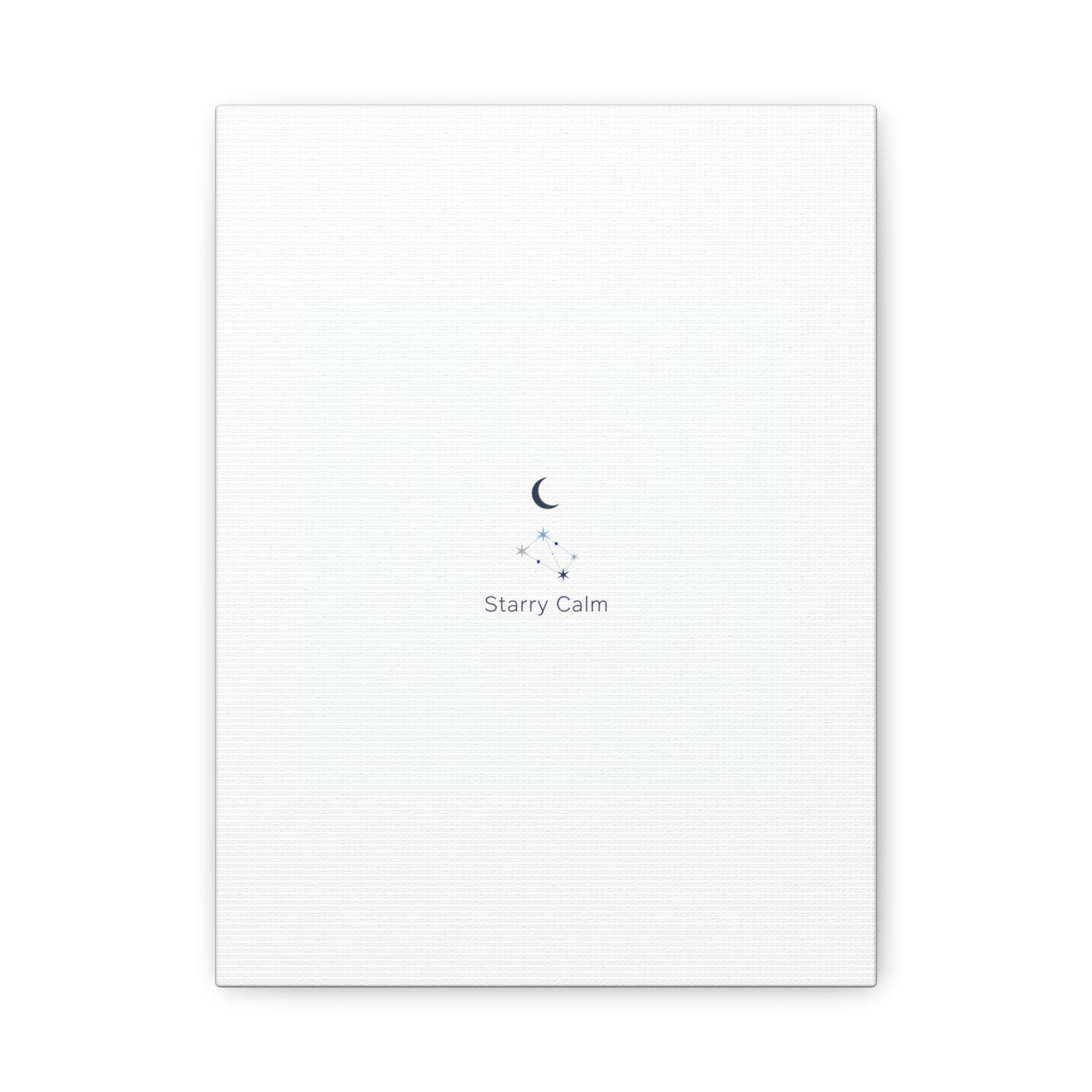 Starry Calm Moon & Constellation Canvas, minimal astrology art print