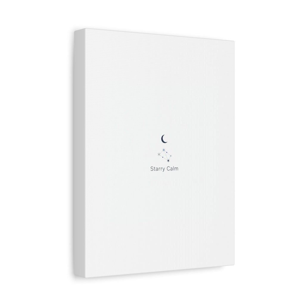 Starry Calm Moon & Constellation Canvas, minimal astrology art print