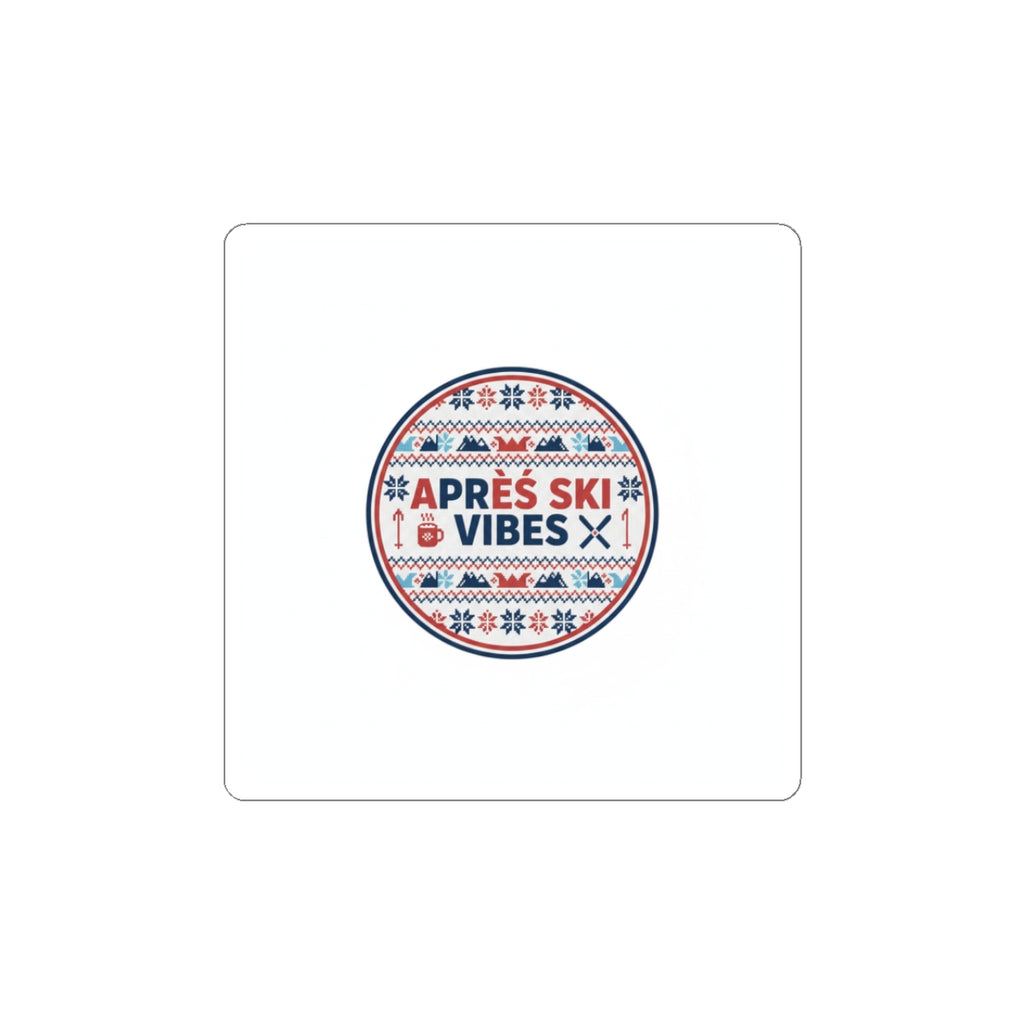 Après Ski Vibes Sticker | Fair Isle Alpine Badge, Mountain Lodge Sticker