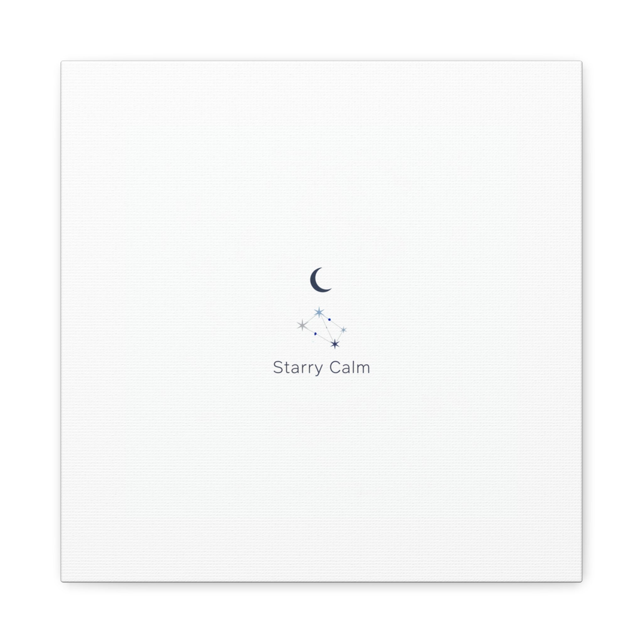 Starry Calm Moon & Constellation Canvas, minimal astrology art print
