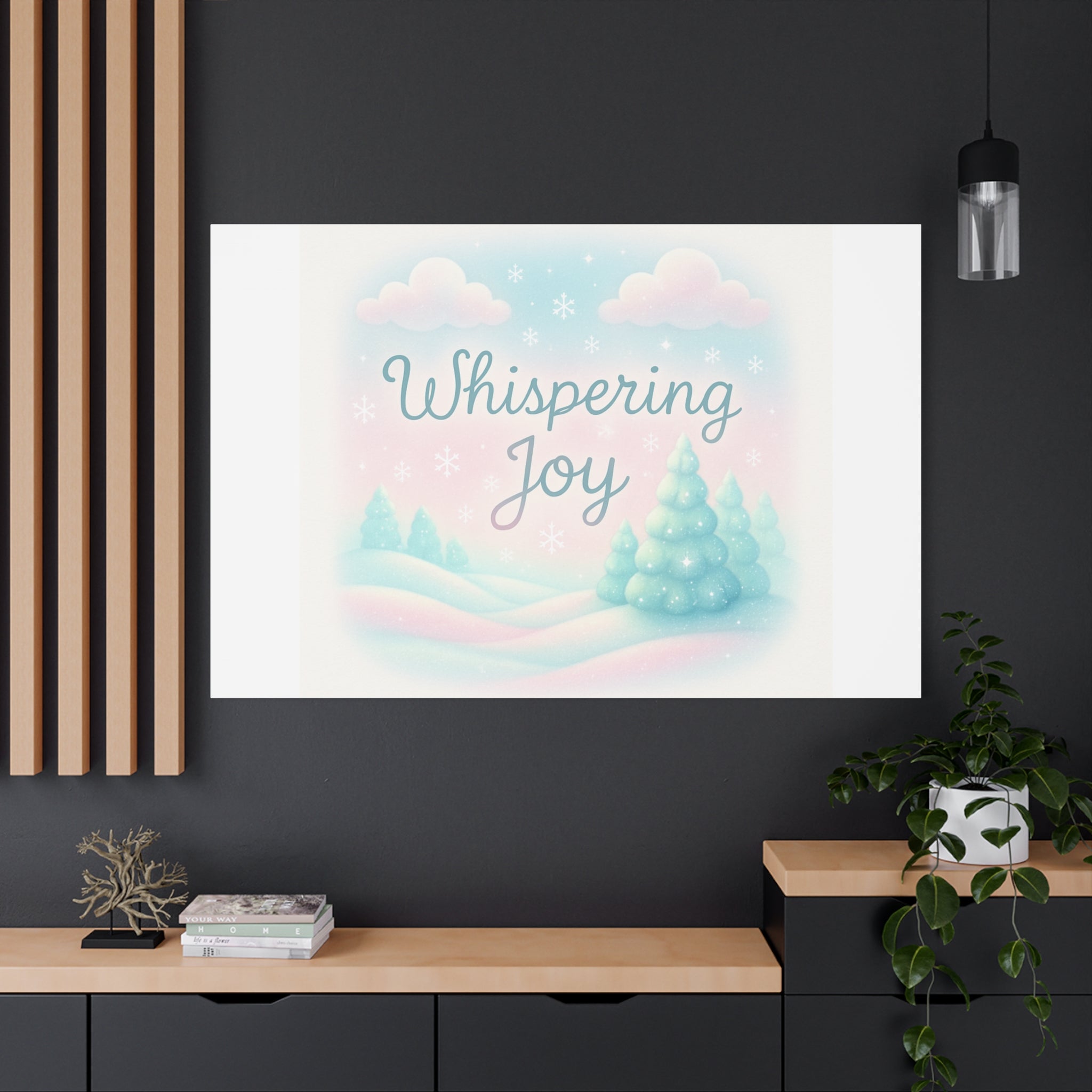 Canvas Wall Art — "Whispering Joy" Pastel Winter Landscape