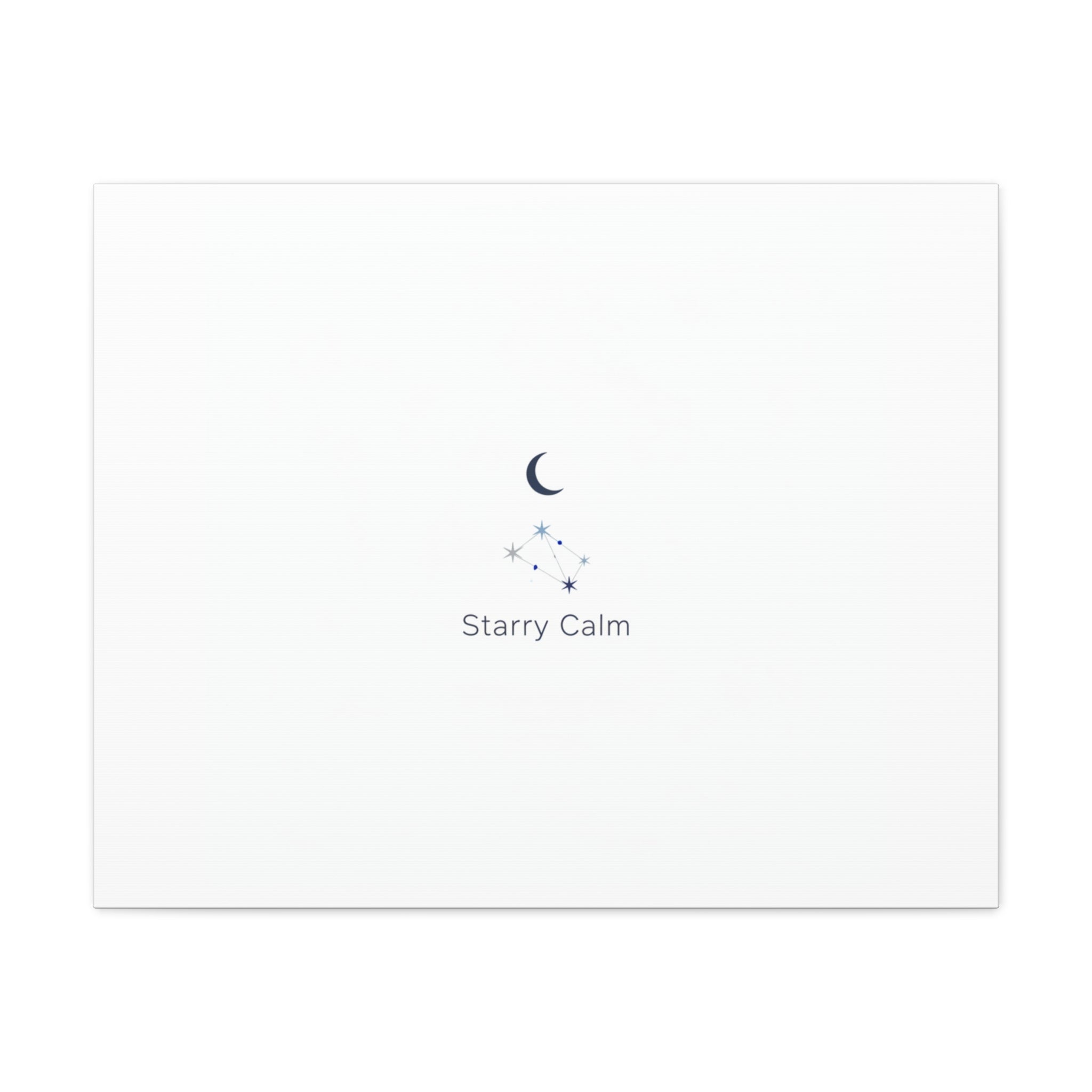 Starry Calm Moon & Constellation Canvas, minimal astrology art print