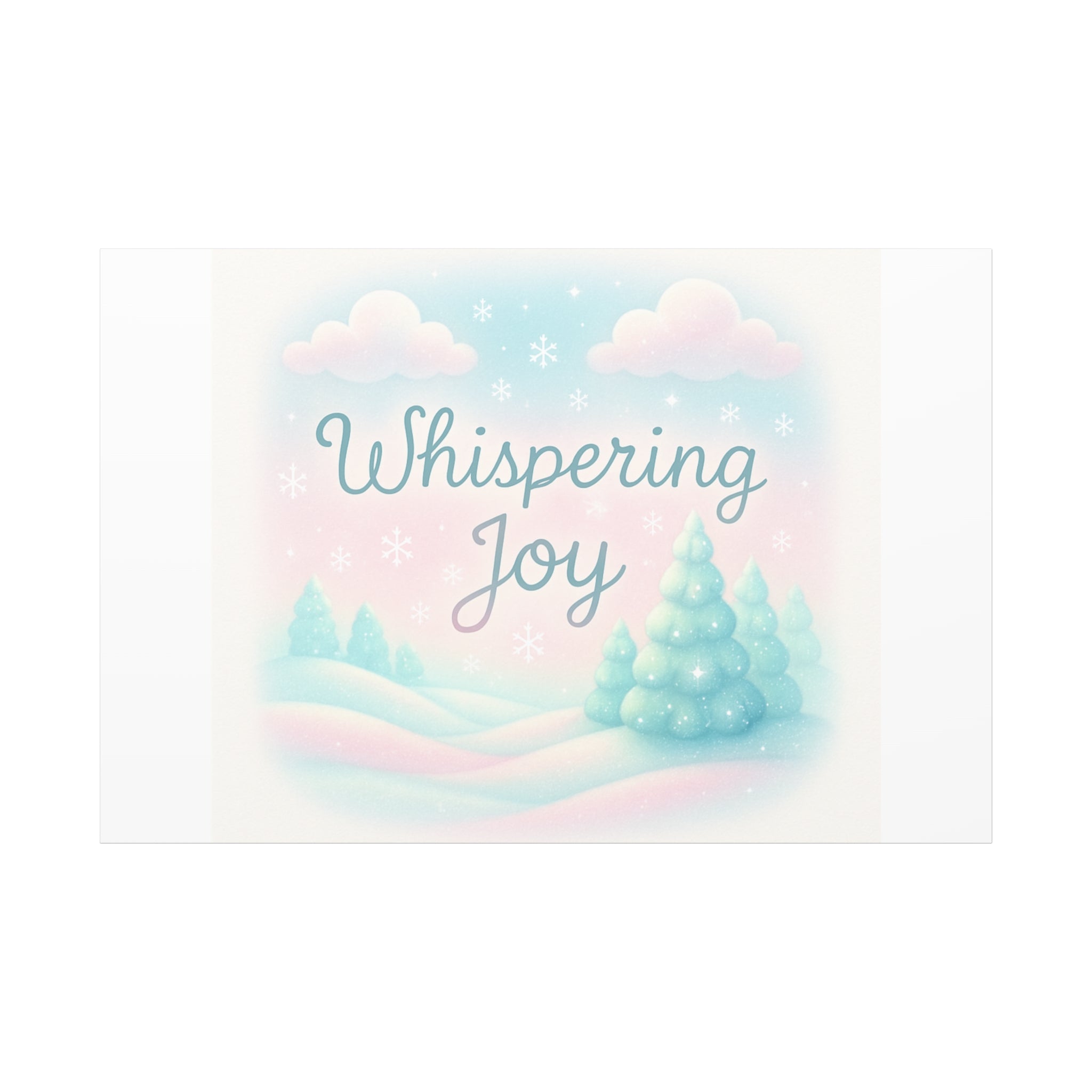 Canvas Wall Art — "Whispering Joy" Pastel Winter Landscape
