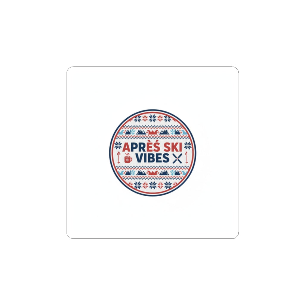 Après Ski Vibes Sticker | Fair Isle Alpine Badge, Mountain Lodge Sticker