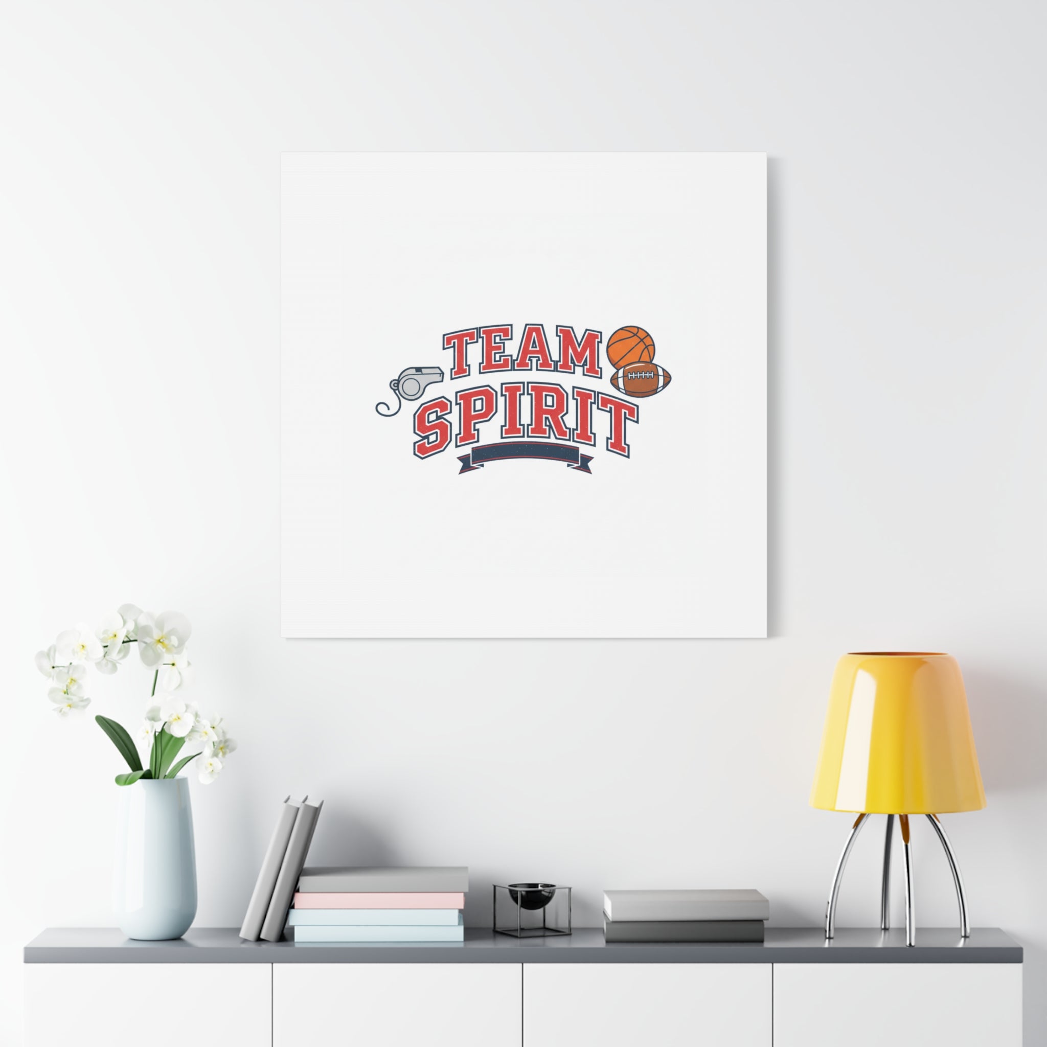 Team Spirit varsity crest Canvas