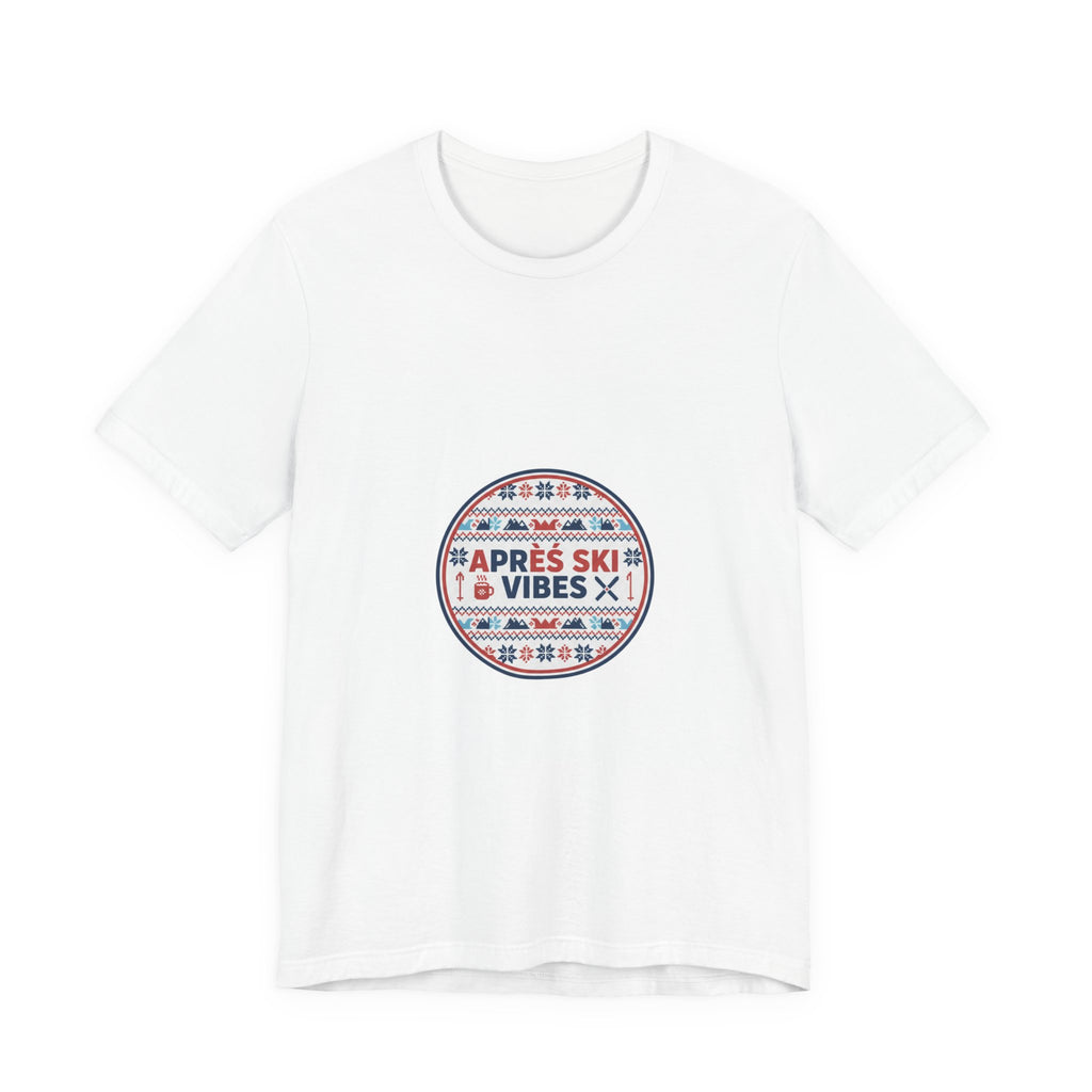 Après Ski Vibes Tee | Fair Isle sweater tee, mountain lodge graphic