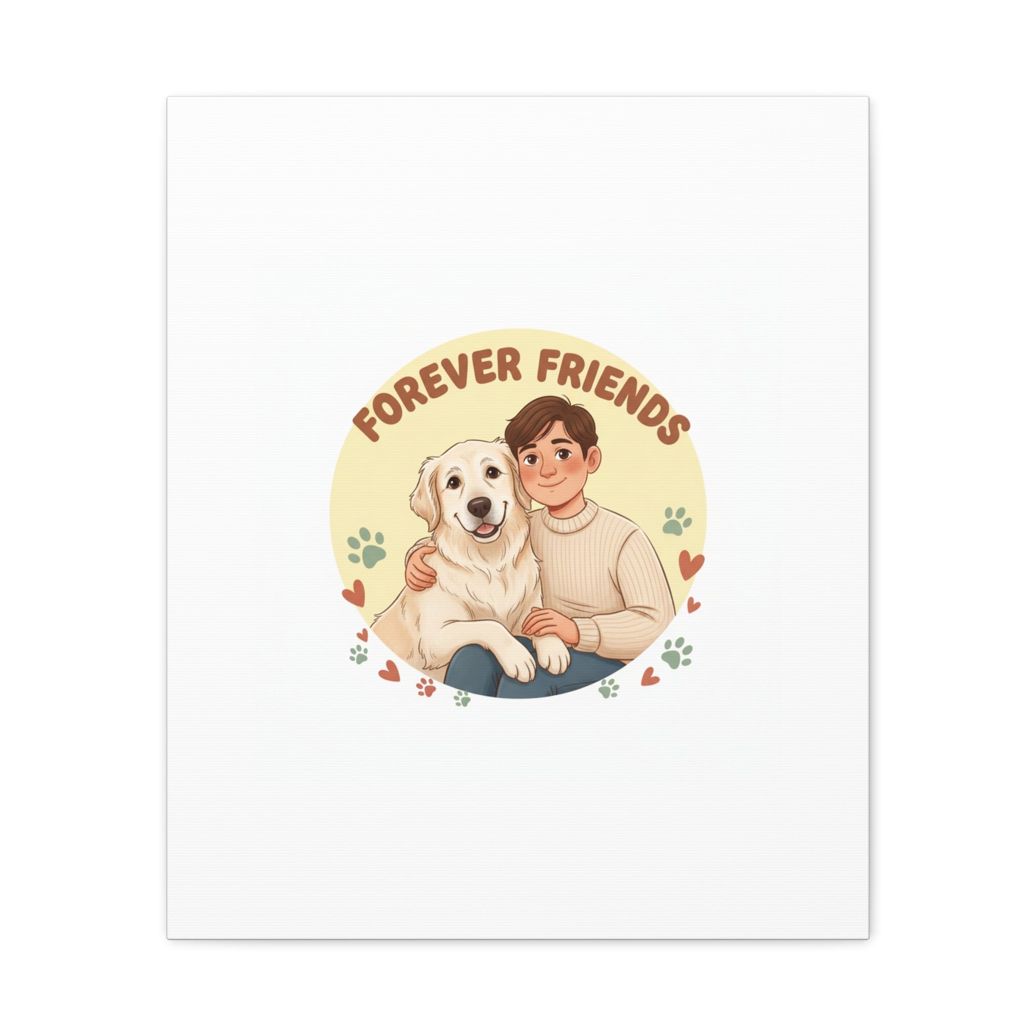 Forever Friends Dog Wall Art, Pet Canvas, Senior Dog Print | Pet-Centric Holiday