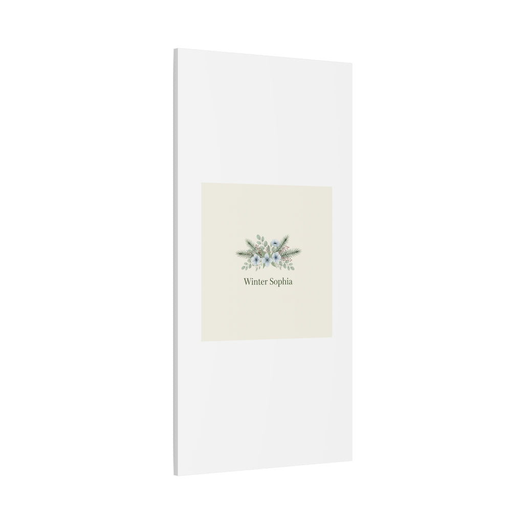 Winter floral wreath Canvas, pine branch botanical art | Minimal winter florals