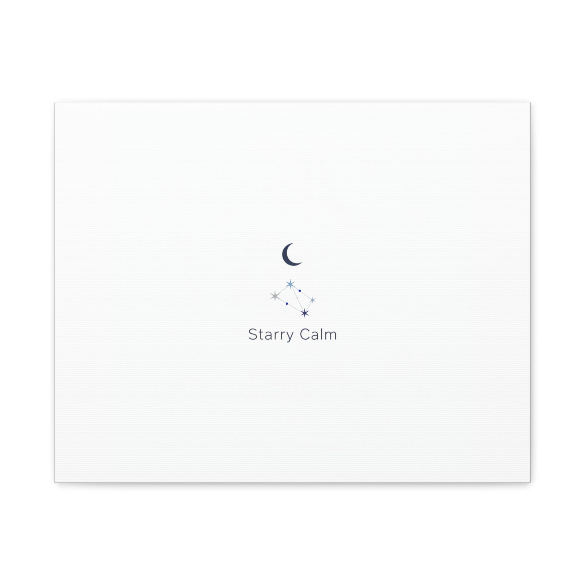Starry Calm Moon & Constellation Canvas, minimal astrology art print