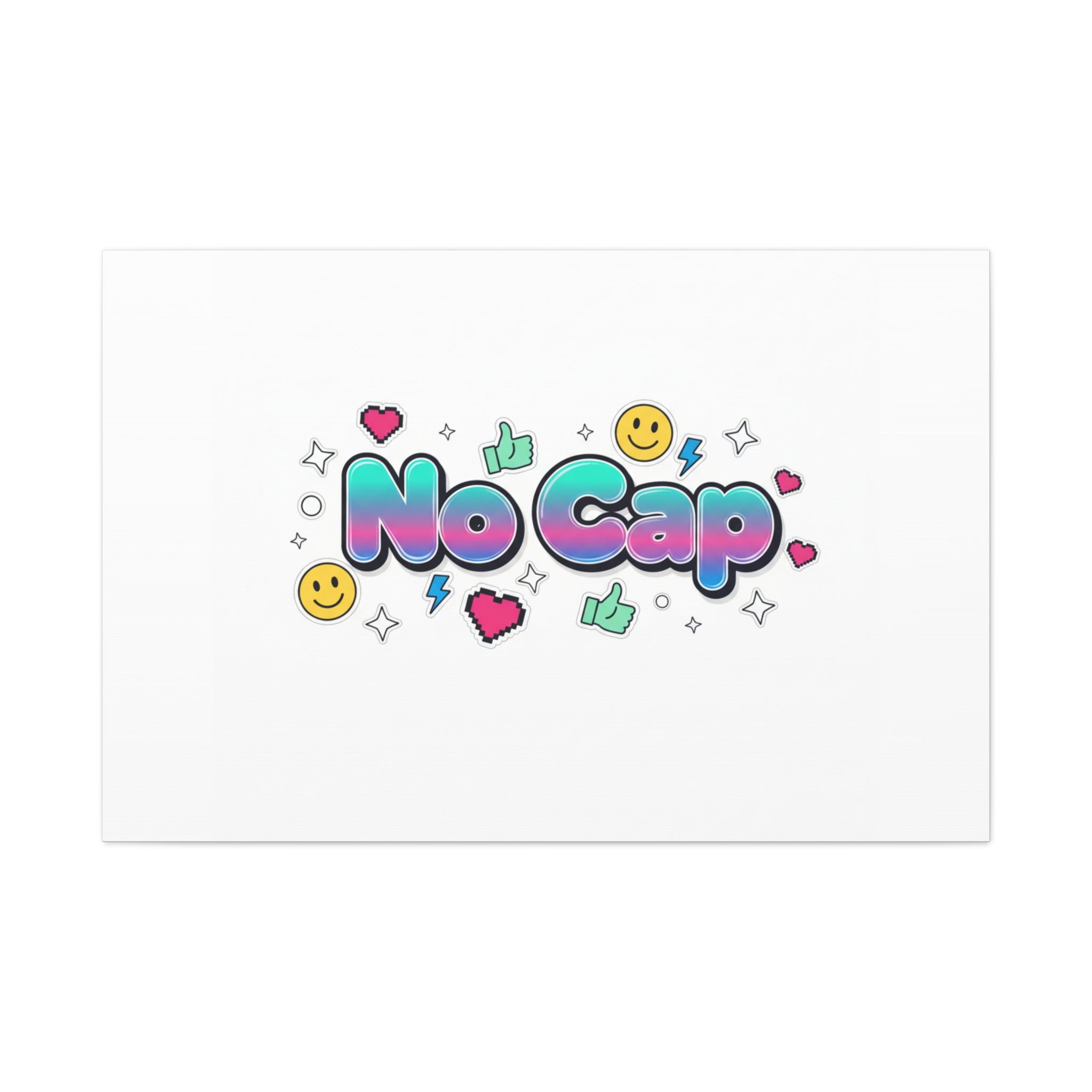 No Cap Canvas | Gen-Z Slang, Internet Lingo Wall Art