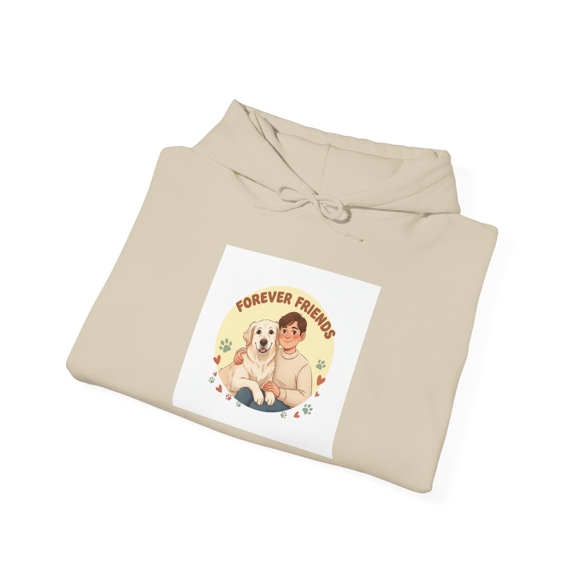 Forever Friends senior dog hoodie | matching pet-human, paw print holiday sweatshirt